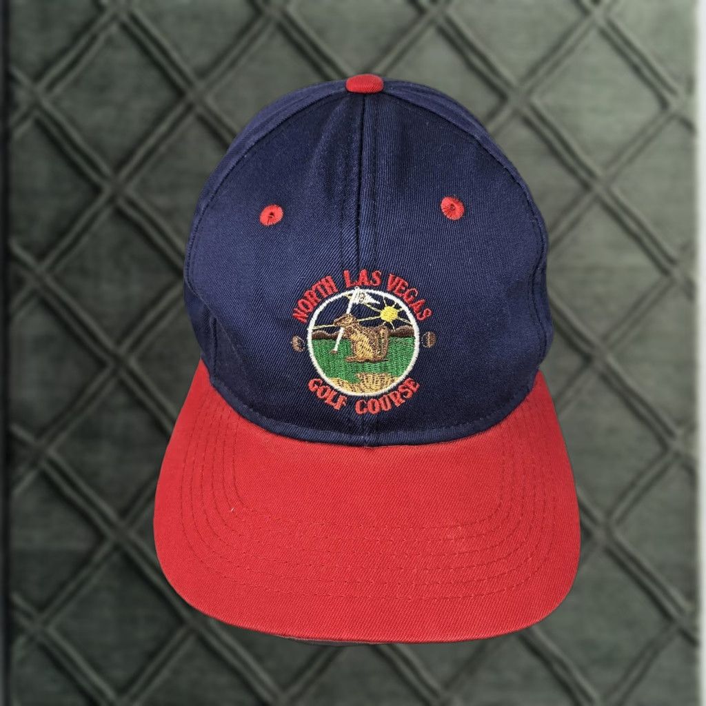 Vintage VINTAGE North Las Vegas Golf Course Hat Cap Strap Back Red Embroidered Mens 90s Size ONE SIZE - 1 Thumbnail