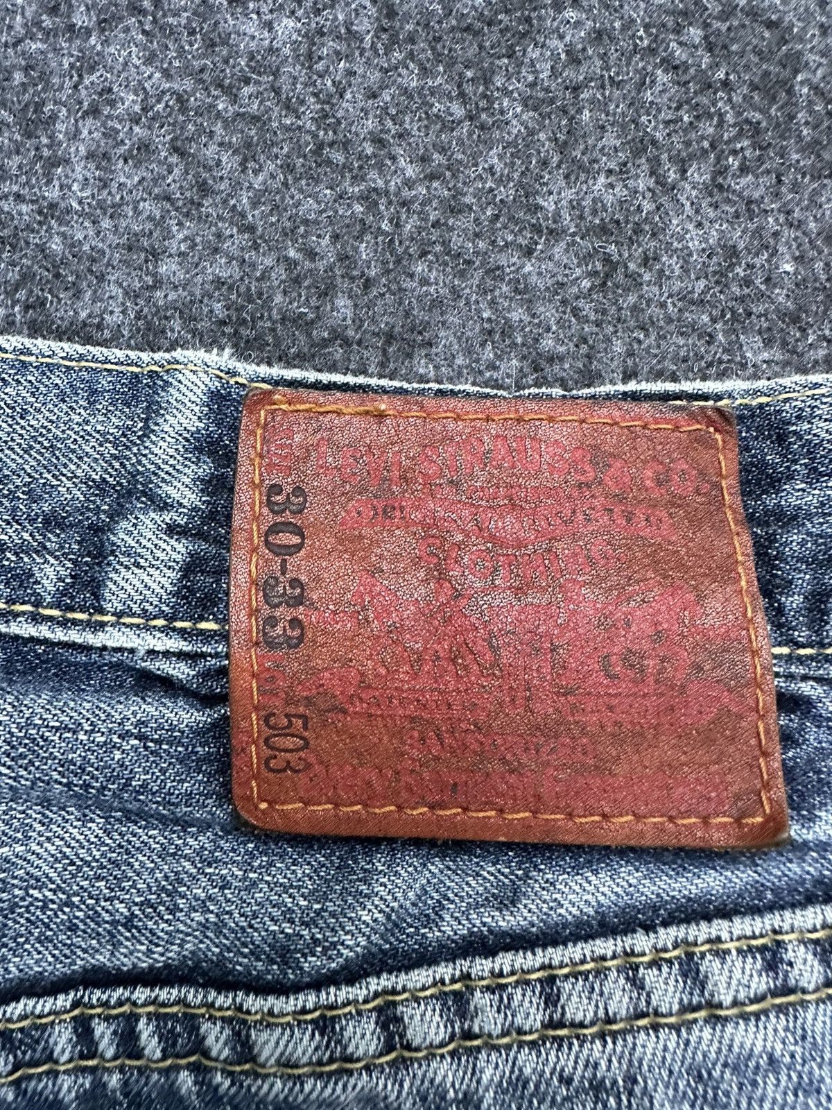 Levi's Vintage Levi’s 503 Japan Distressed Denim 30x30 D14 Size US 30 / EU 46 - 12 Thumbnail