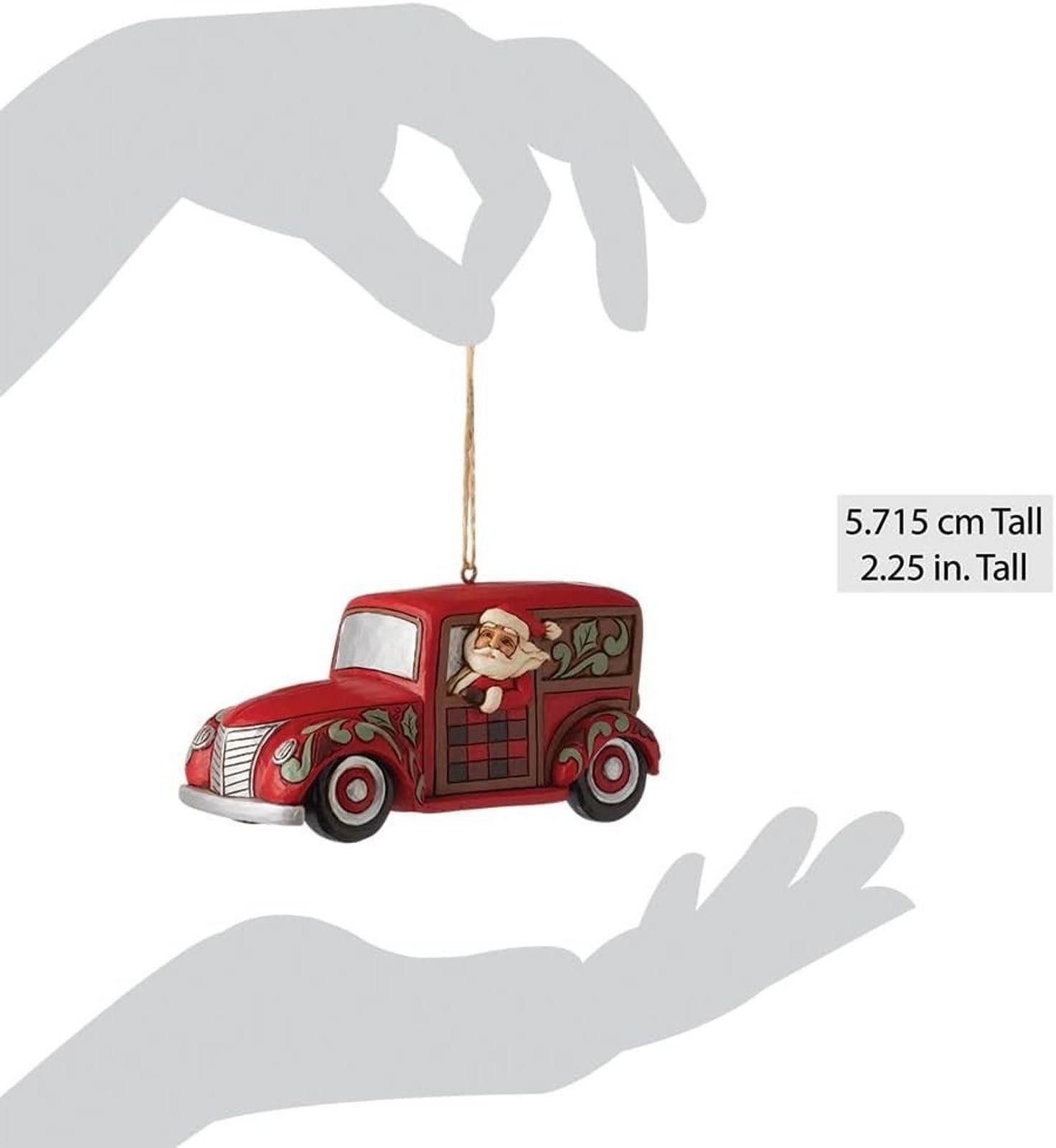 Heartwood Creek Four Seasons Santa Woody Wagon Ornament NIB
