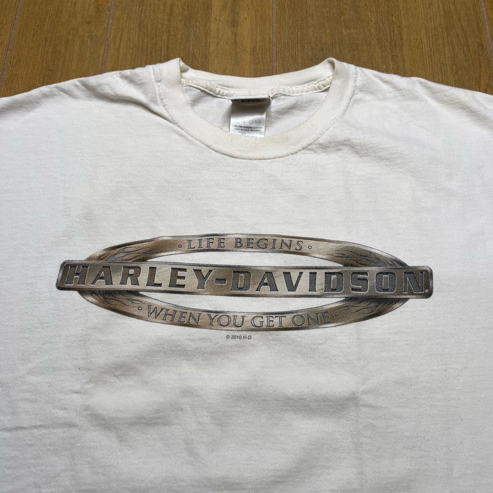 Harley Davidson Vintage 2004 Harley Davidson "Life Begins Florida Shirt XXL Size US XXL / EU 58 / 5 - 2 Thumbnail