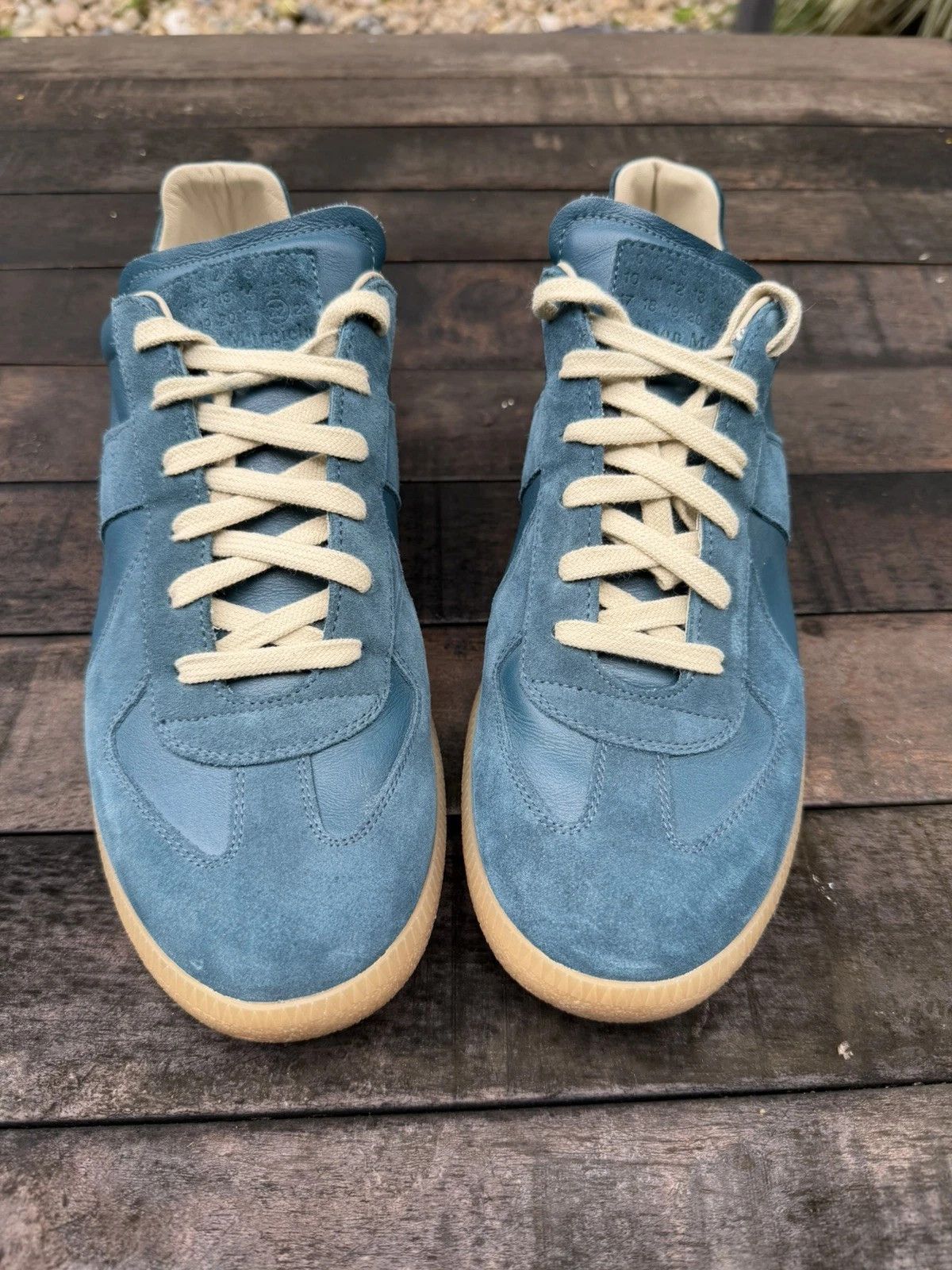 Maison Margiela Maison Margiela Replica GAT Blue 12 45 Low Tops Gum Size US 12 / EU 45 - 2 Thumbnail