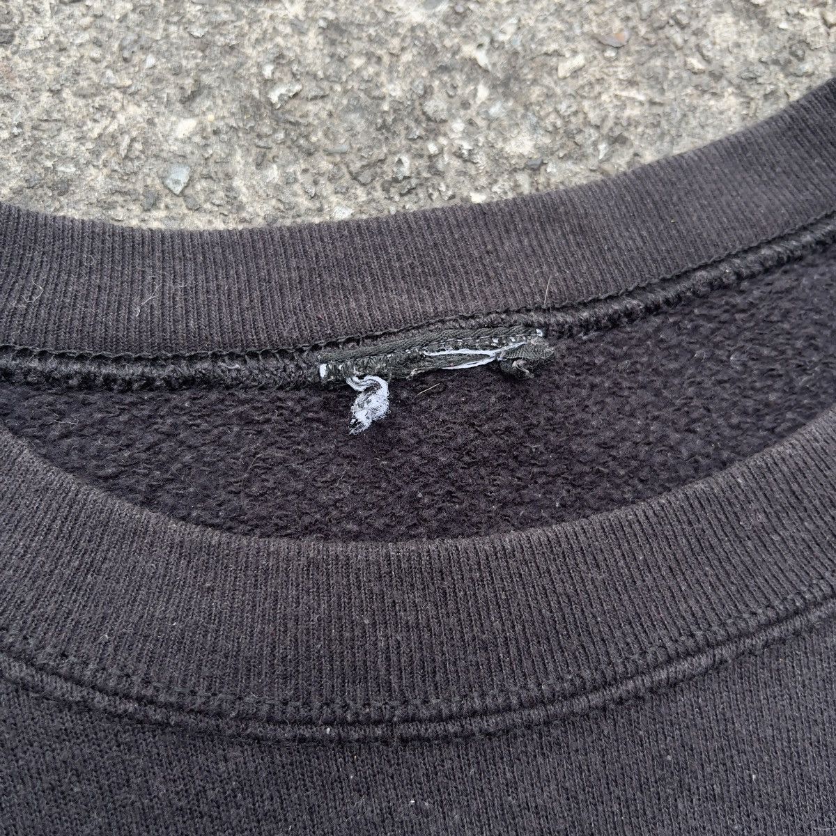 Vintage Vintage 90s Blank Black Crewneck Sweatshirt Size US XL / EU 56 / 4 - 3 Thumbnail