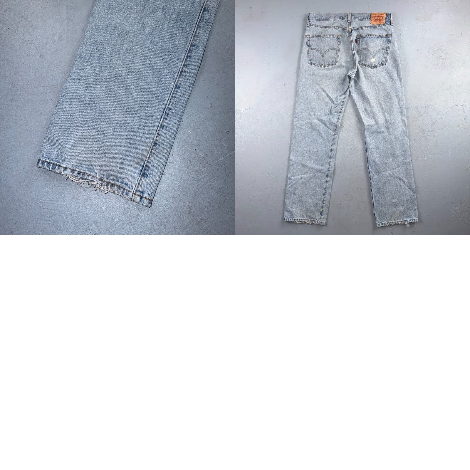 Levi's Levis 501 Vintage 90s Jeans Blue Light Wash 34x32 Regular Men Straight Denim Size US 34 / EU 50 - 11 Thumbnail