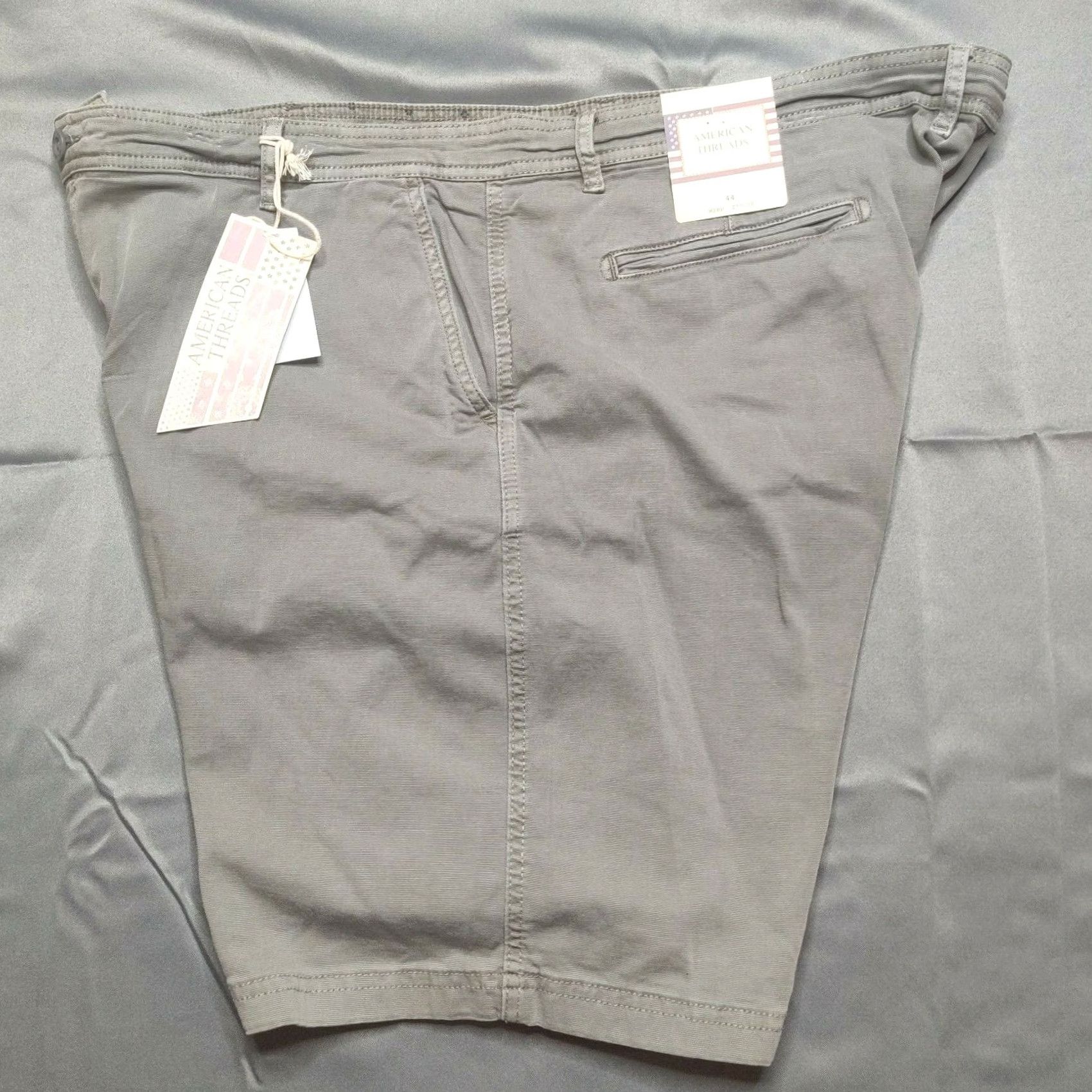 Vintage American Threads Men 44 Gray Garment Dye Cotton Stretch 9" Shorts NEW Size US 44 / EU 60 - 2 Thumbnail