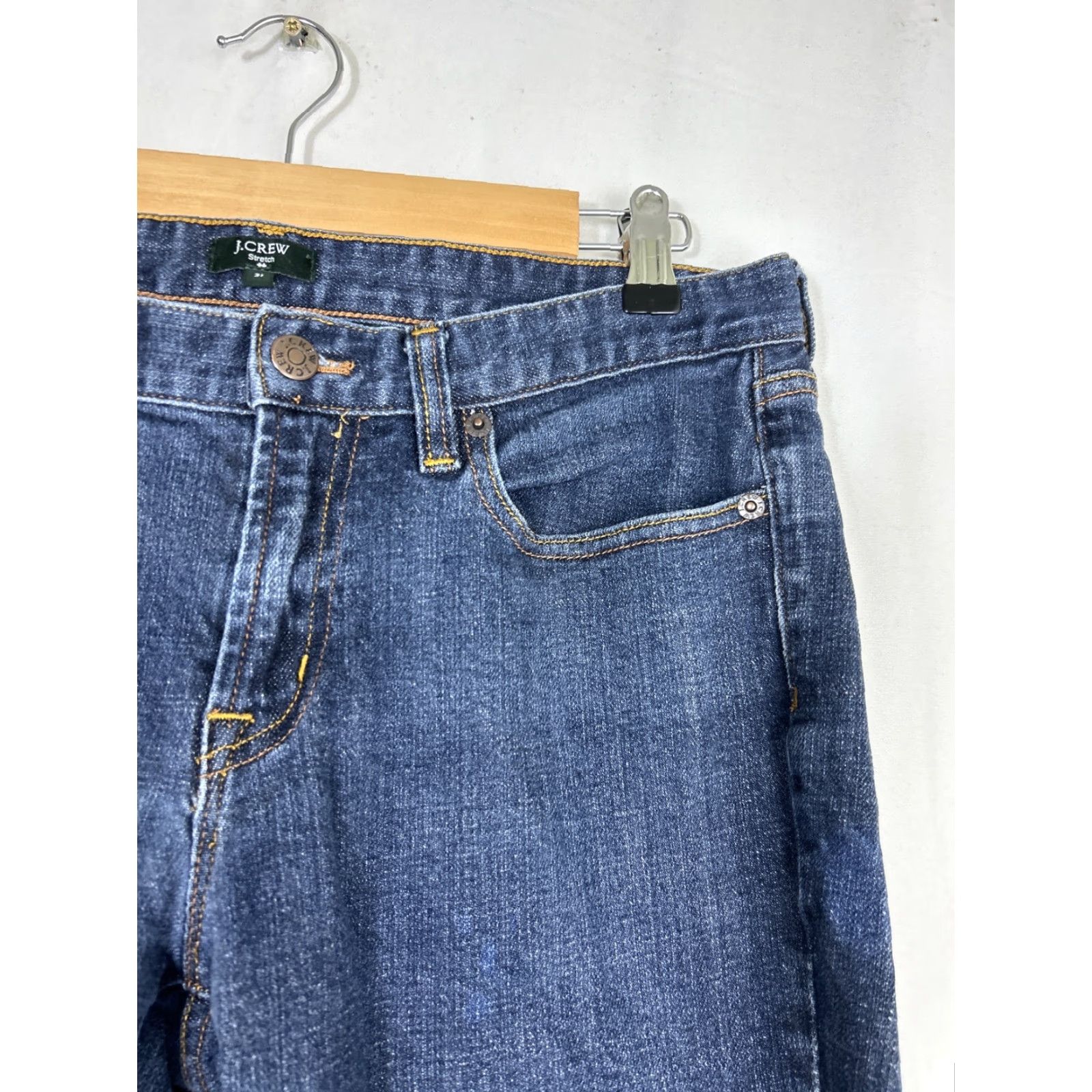 J.Crew J.CREW Jeans Womens 32x27 Toothpick Dark Wash Blue Denim Mid Rise Stretch Size 24" / US 00 / IT 34 - 5 Thumbnail