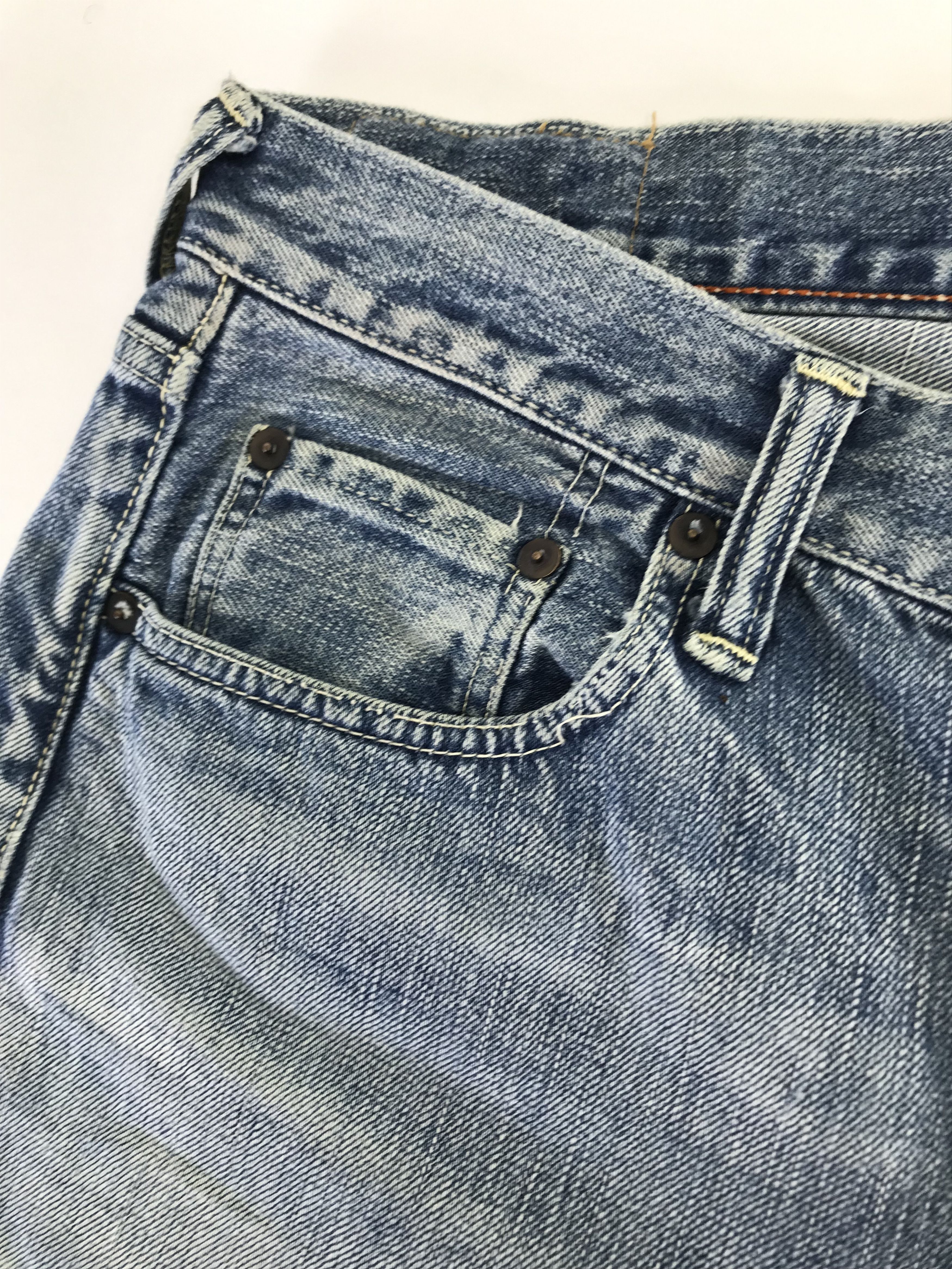 45rpm Vintage 45rpm by Kapital Kiro Hirata Blue Washed Jeans Size US 31 - 11 Thumbnail