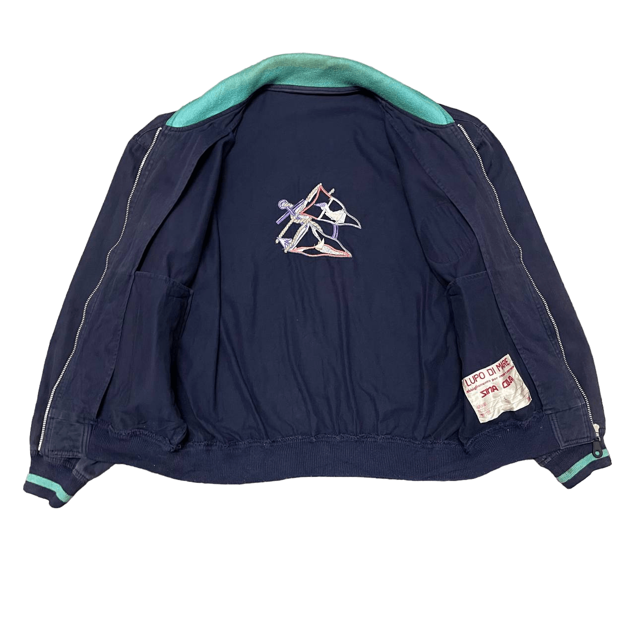 Vintage Vintage Lupo Di Mare Sina Cova Bomber Jacket Size US L / EU 52-54 / 3 - 9 Thumbnail