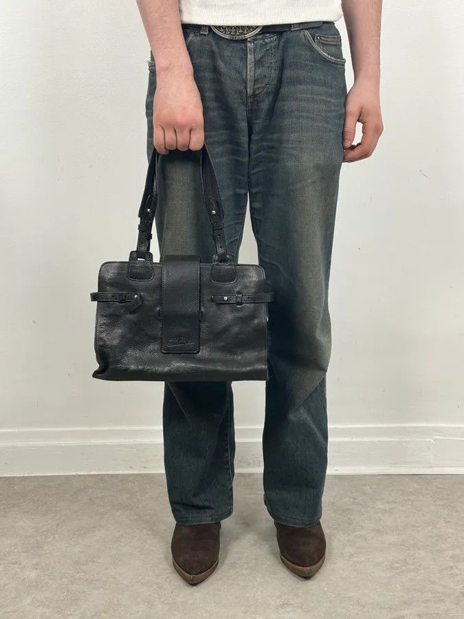 Jean Paul Gaultier 2000s Jean Paul Gaultier Black Handle Leather Bag Size ONE SIZE - 3 Thumbnail