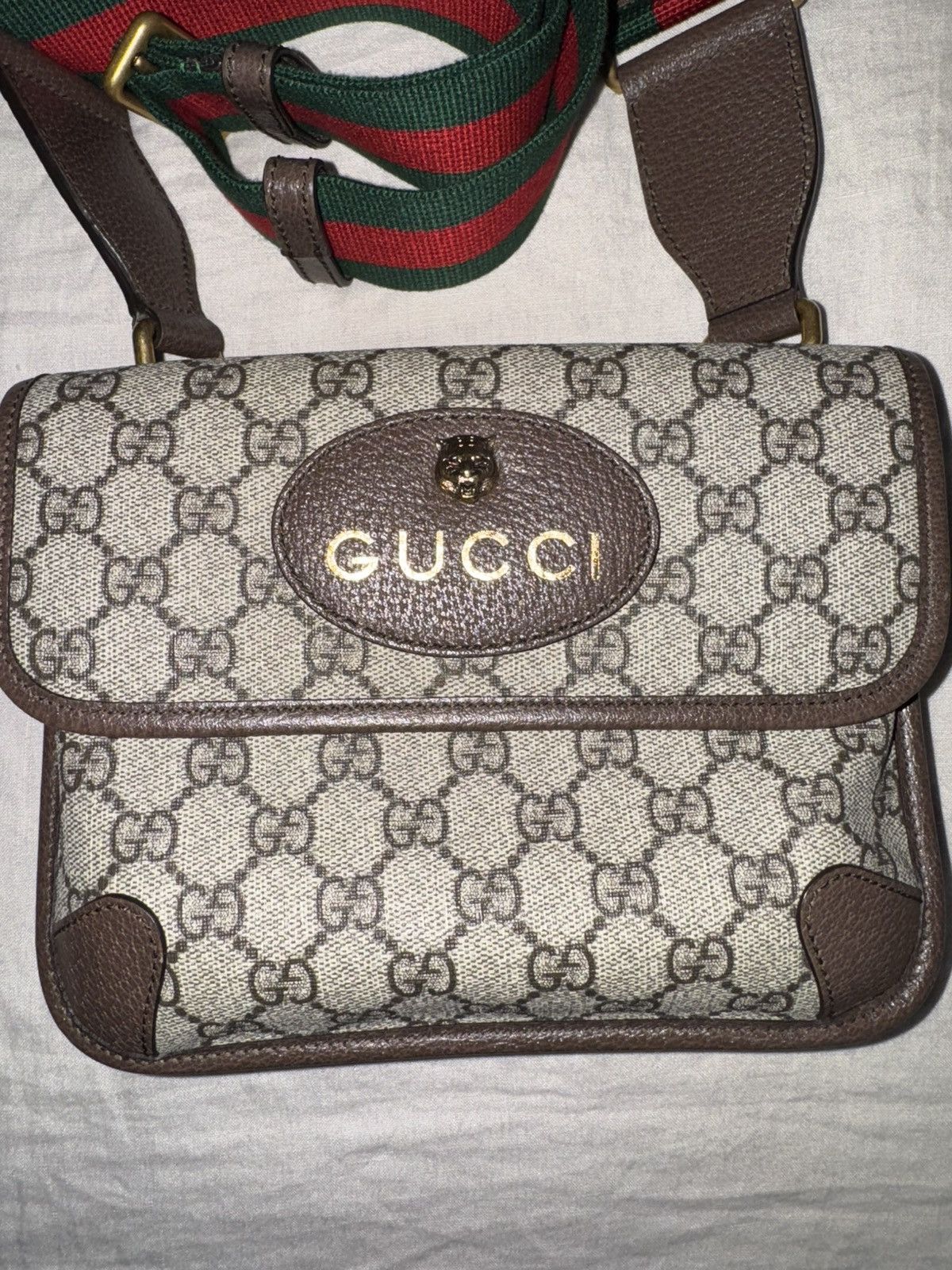 Gucci Gucci Supreme Web Neo Vintage Double Flap Messenger Bag Size ONE SIZE - 4 Thumbnail