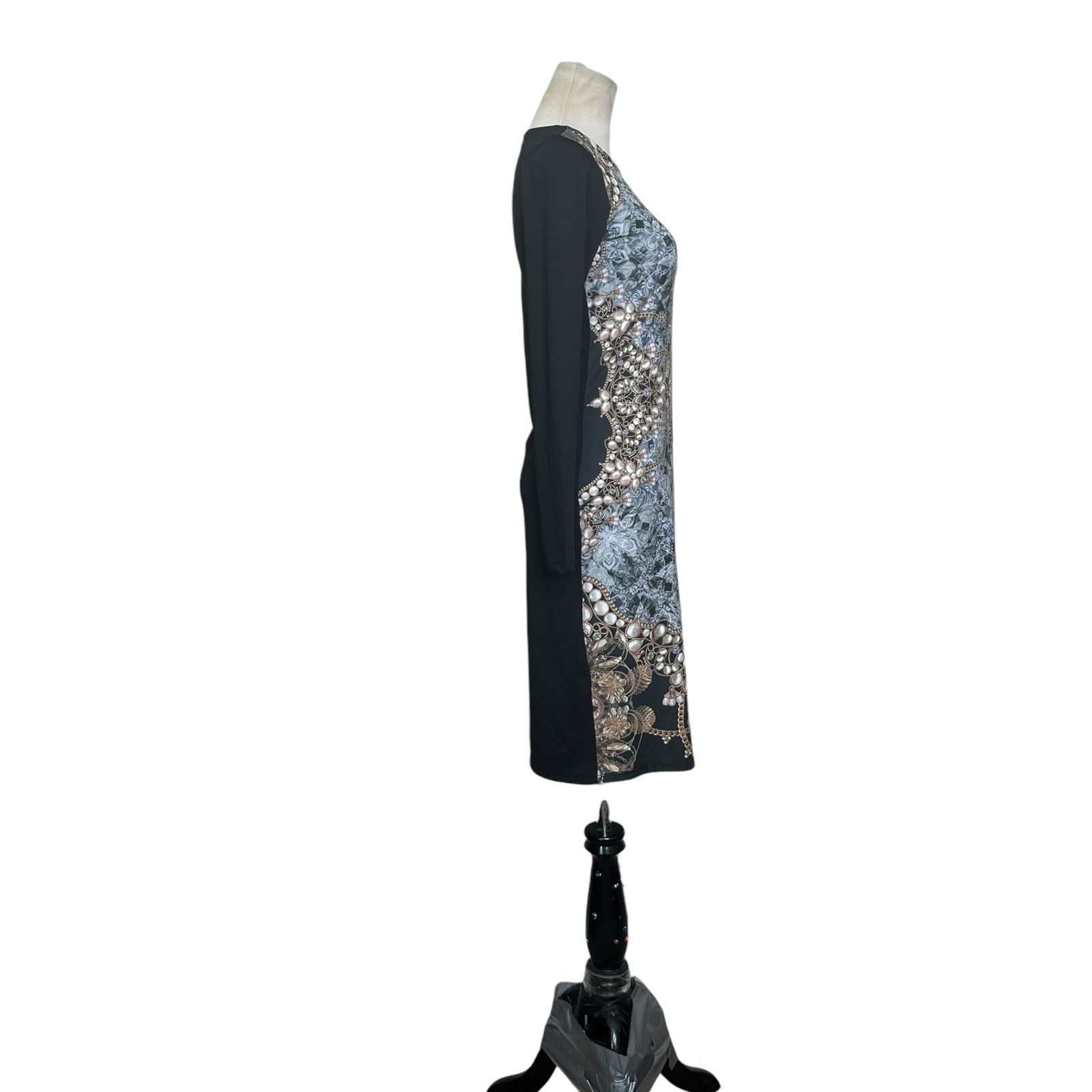 Topshop Topshop black front print long sleeves mini dress size 4 Size M / US 6-8 / IT 42-44 - 7 Thumbnail