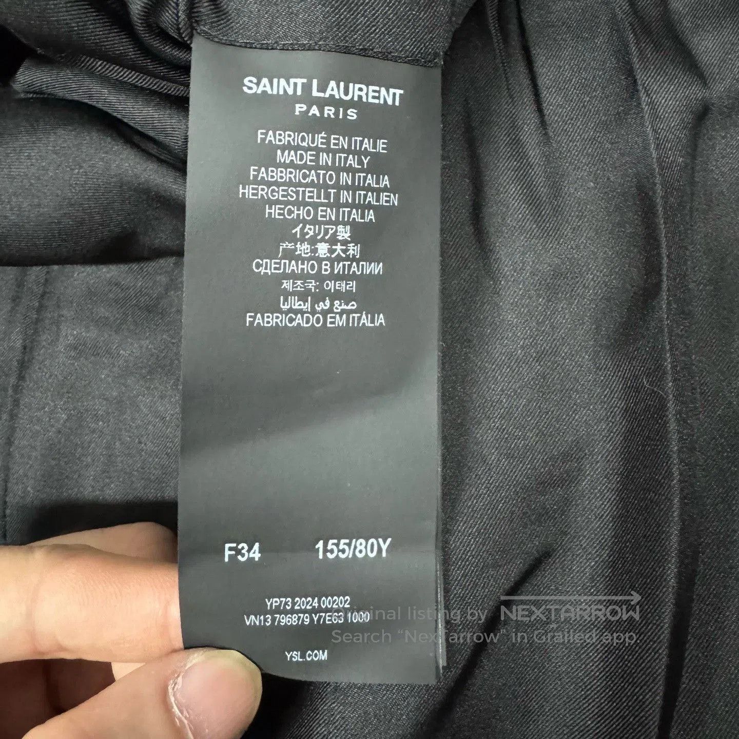 Saint Laurent Paris Saint Laurent Black Double. Size US M / EU 48-50 / 2 - 7 Thumbnail