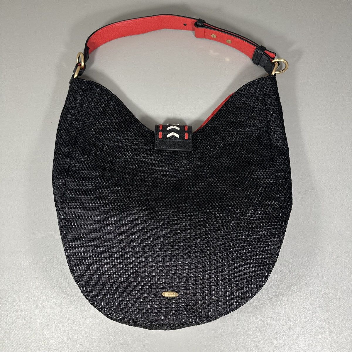 Badgley Mischka Badgley Mischka Shoulder Bag Basket Weave Tassel Leather Size ONE SIZE - 3 Thumbnail