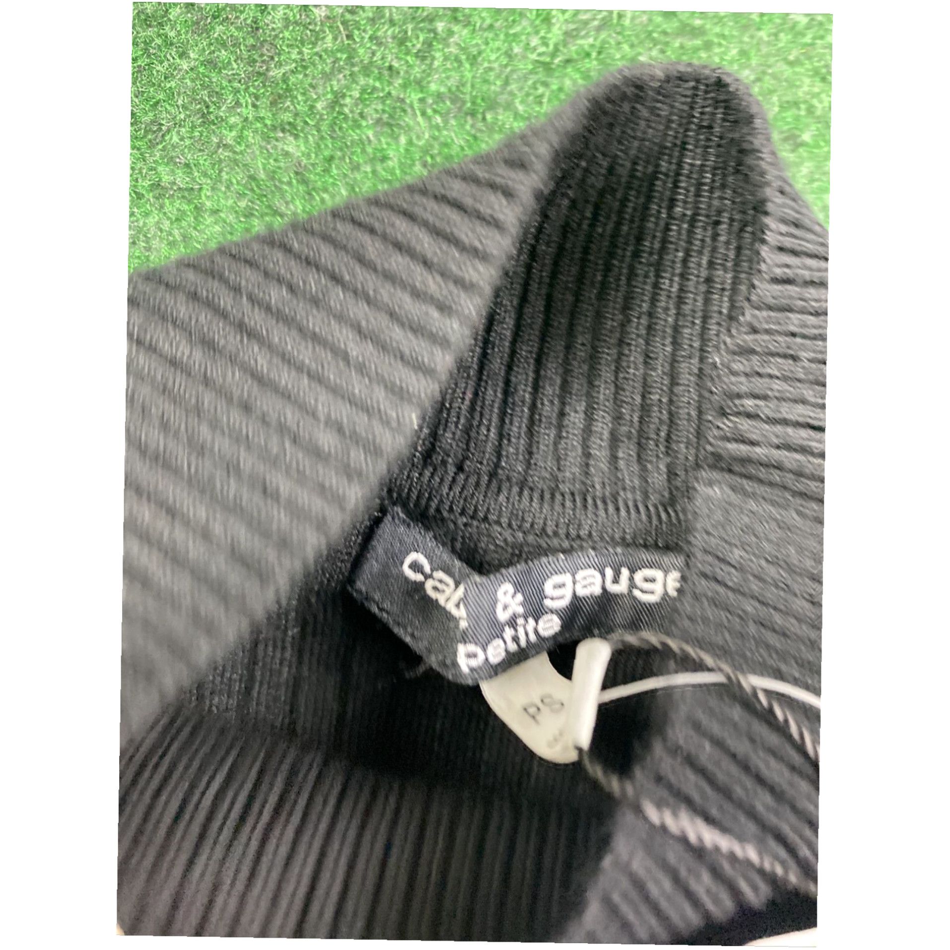 Vintage NEW Cable & Gauge Petite Small Black Ribbed Long Sleeve Fitted Button Front Size S / US 4 / IT 40 - 5 Thumbnail