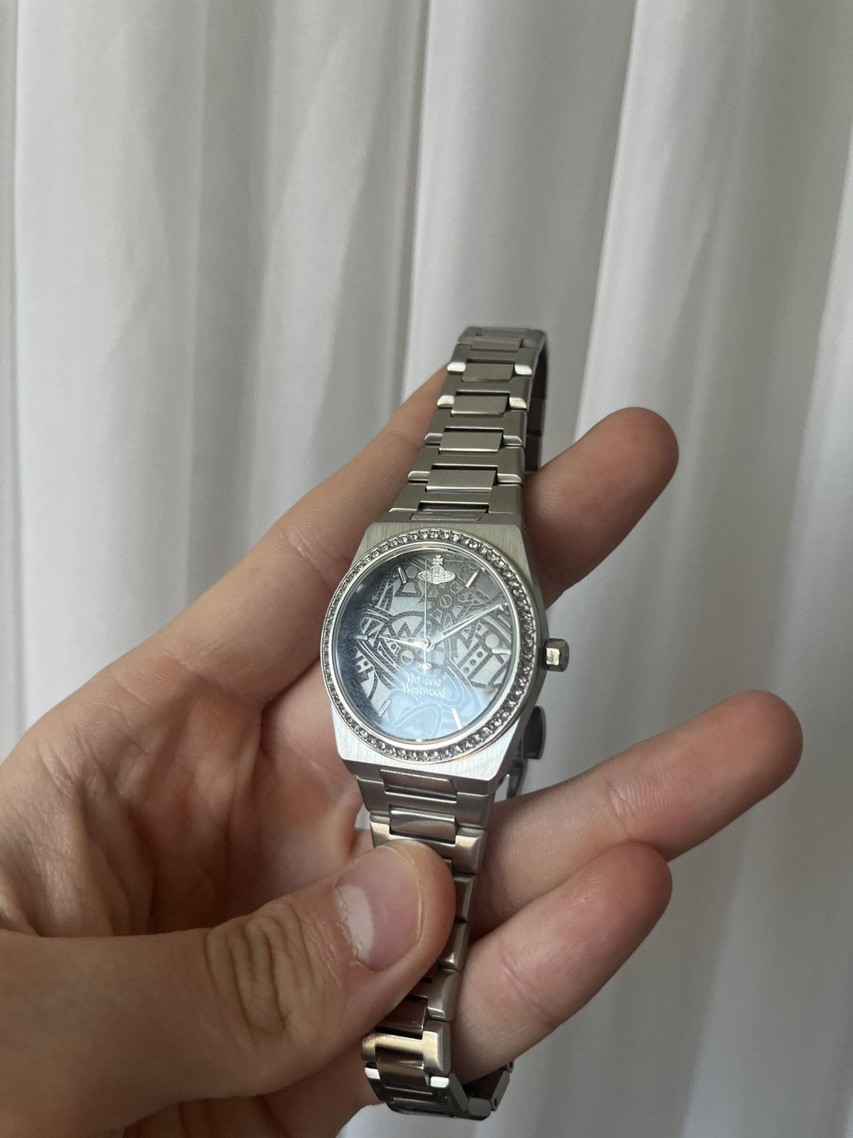 Vivienne Westwood Vintage Cyber Y2K Quartz Watch Silver Grey