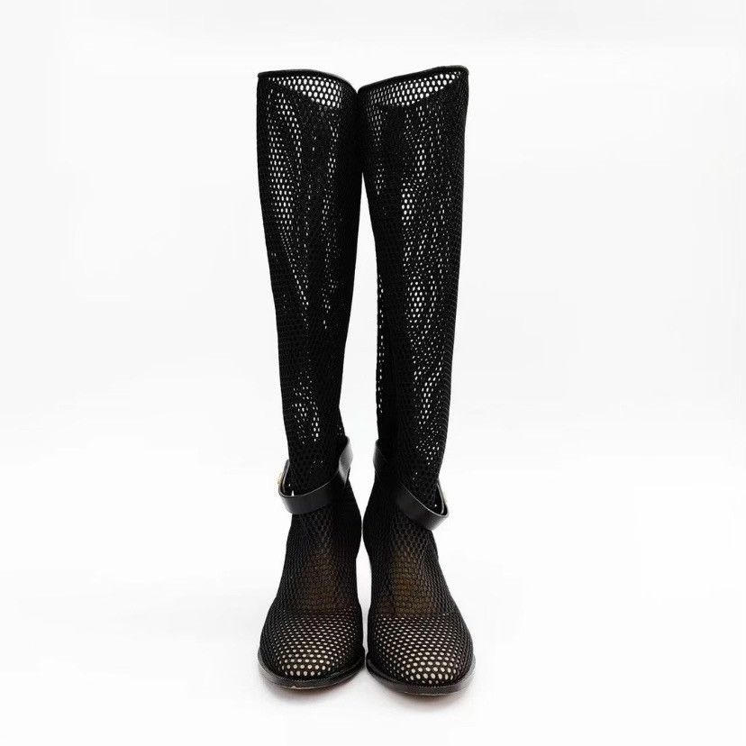Dior Christian Dior Empreinte mesh and leather boots Size US 6 / IT 36 - 2 Thumbnail
