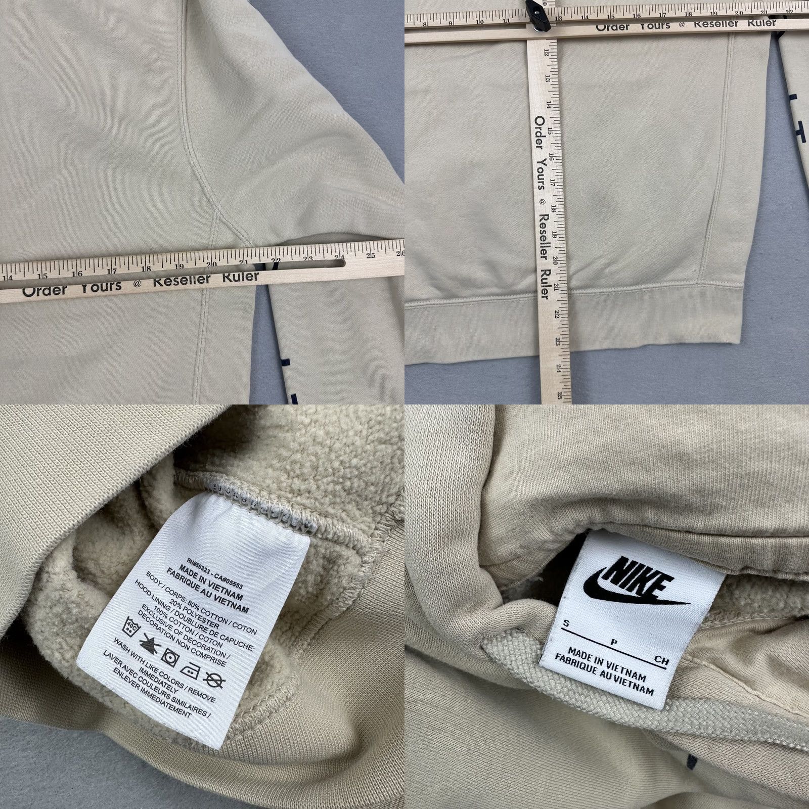 Nike Nike Hoodie Men Small Beige Solid Pullover Sweatshirt S Size US S / EU 44-46 / 1 - 8 Thumbnail