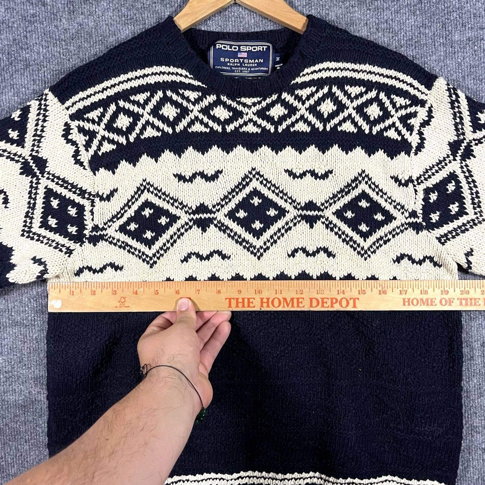 Ralph Lauren VINTAGE Ralph Lauren Polo Sport Sweater Mens Medium Blue Crew Neck Long Sleeve Knit Pullover Casual Size US M / EU 48-50 / 2 - 5 Thumbnail