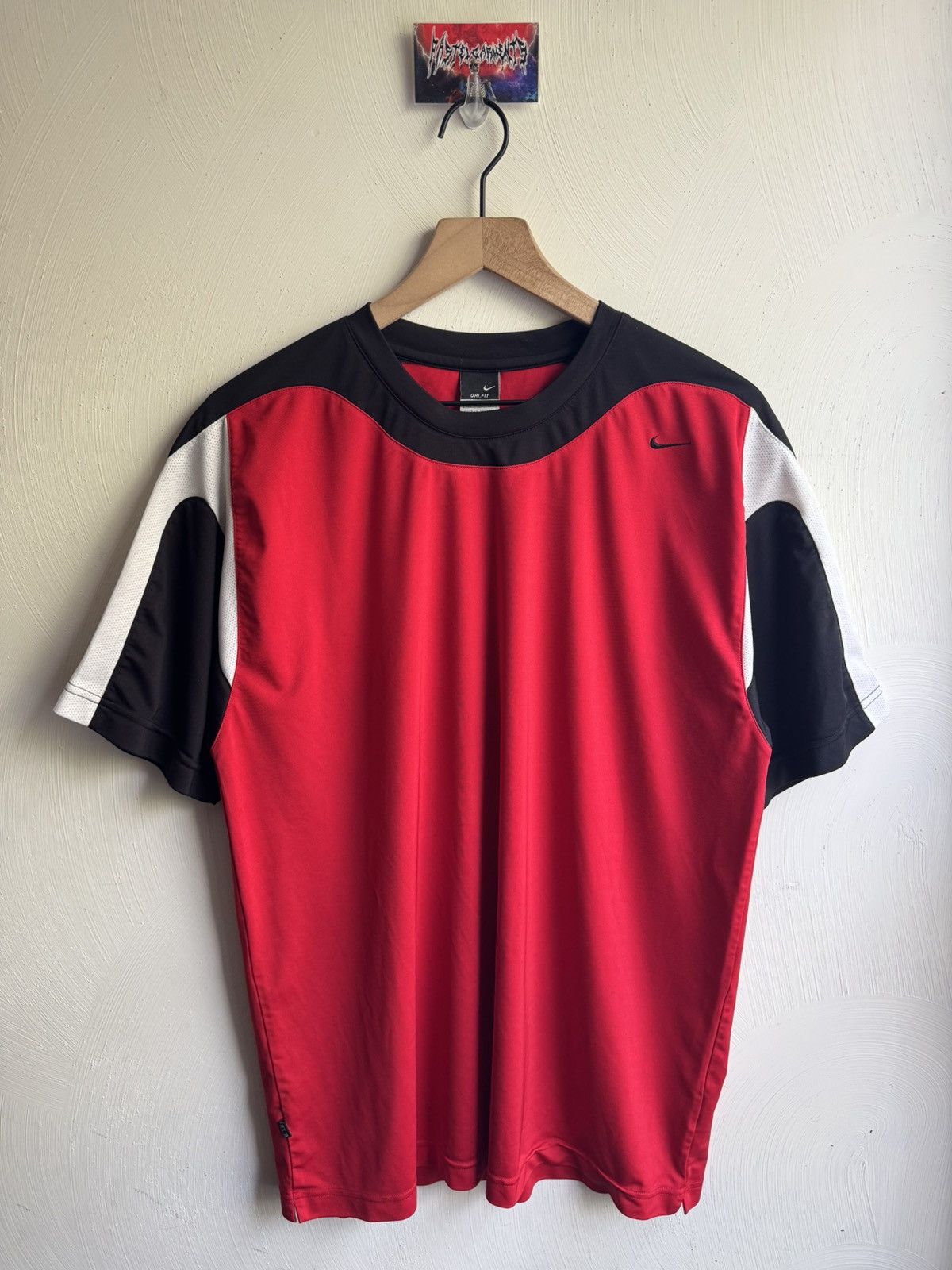 Vintage Rare Vintage Tee Nike Dri Fit Swoosh Drill Y2K Jersey Size US XXL / EU 58 / 5 - 1 Thumbnail