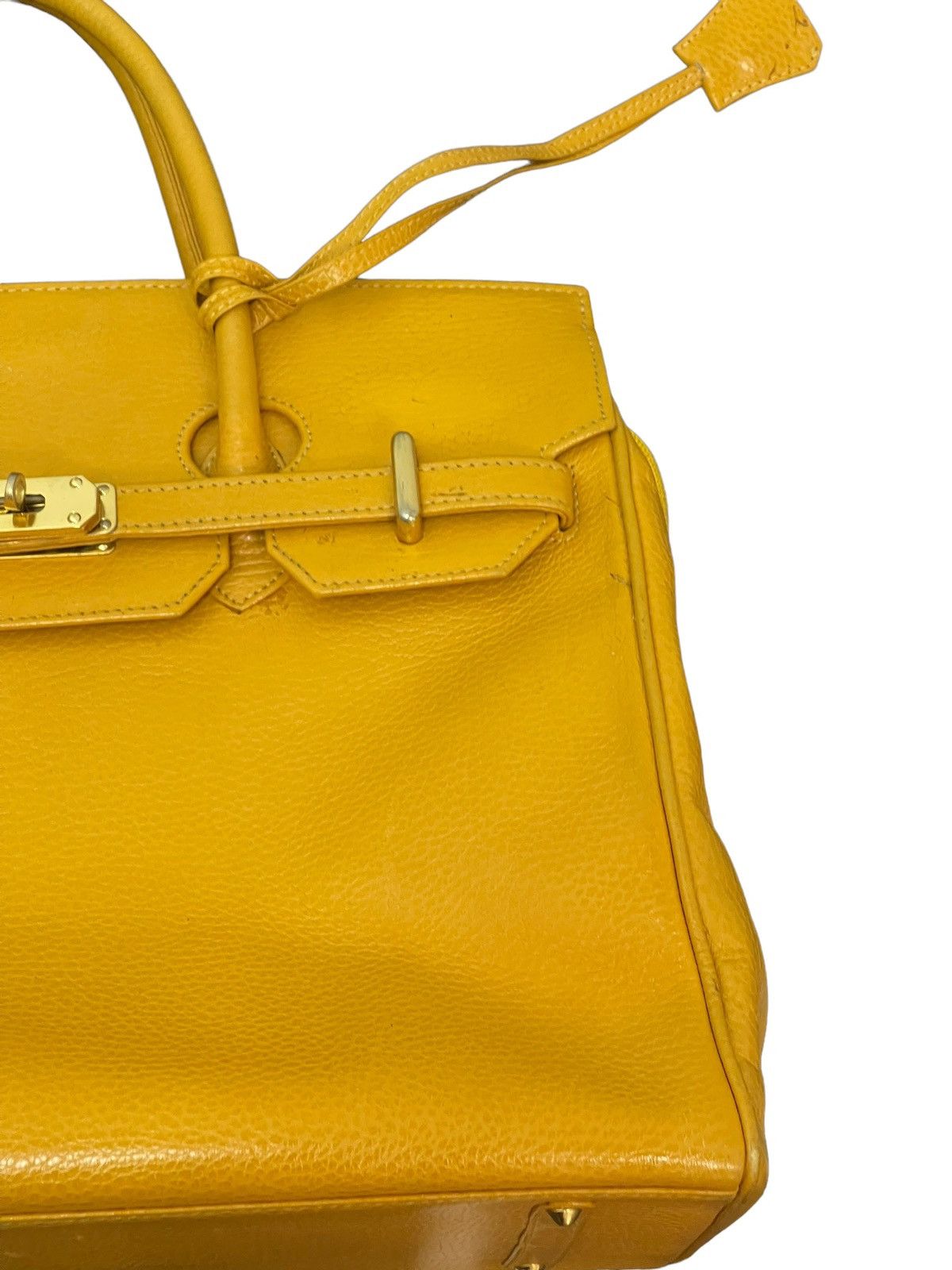 Japanese Brand Birkin Bag Leather Vintage Unknown Handmade Custom 1🟩 Size ONE SIZE - 10 Thumbnail