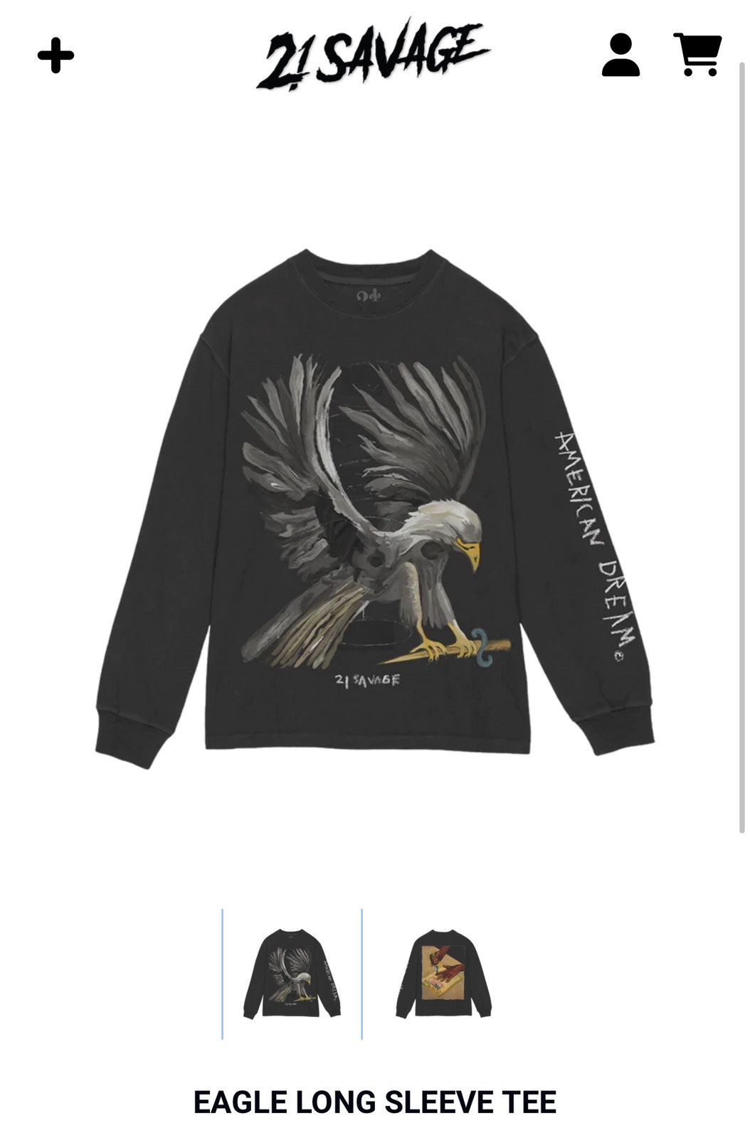 21 Savage 21 Savage American Dream Eagle Long Sleeve Size M Size US M / EU 48-50 / 2 - 1 Thumbnail