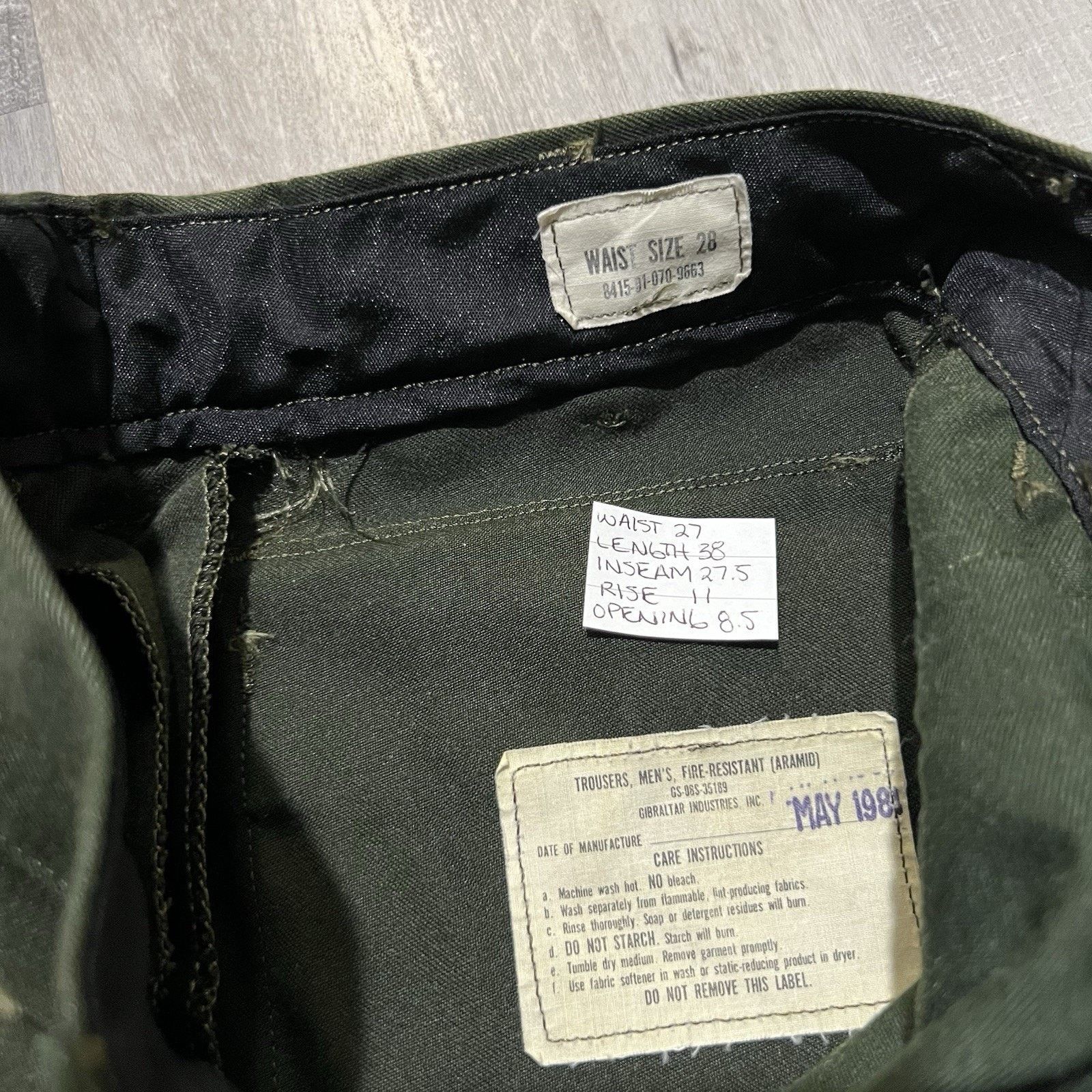 Other VTG 80s Wildland Fire Fighting Aramid Pants Flap Pocket 28 Size 28" / US 6 / IT 42 - 5 Thumbnail