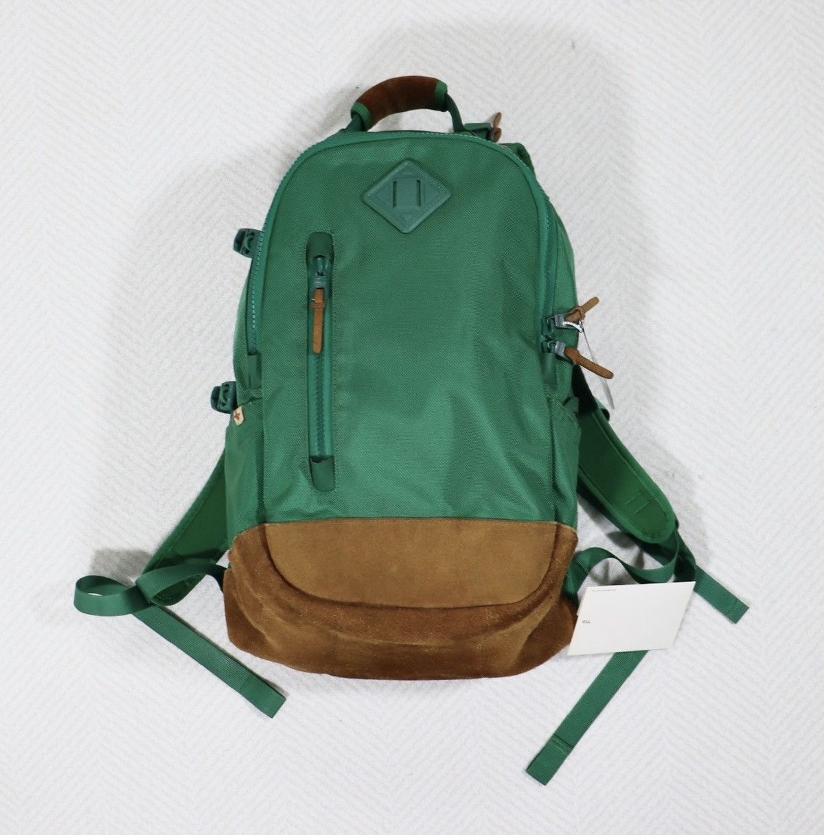 image of Visvim 20L Ballistic Backpack in Green, Men's