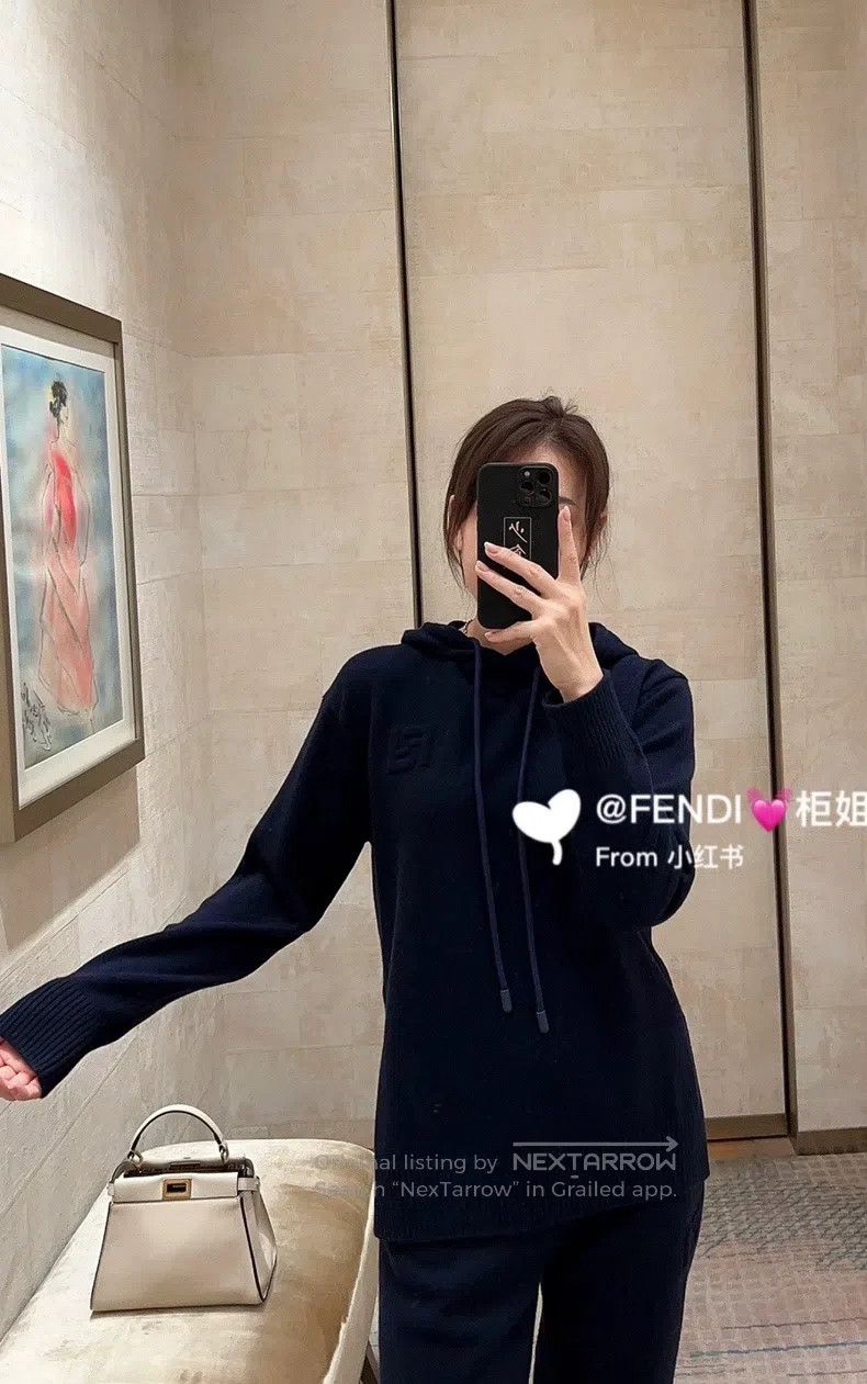 Fendi Women's Hooded Sweatshirt Made of Premium Cashmere