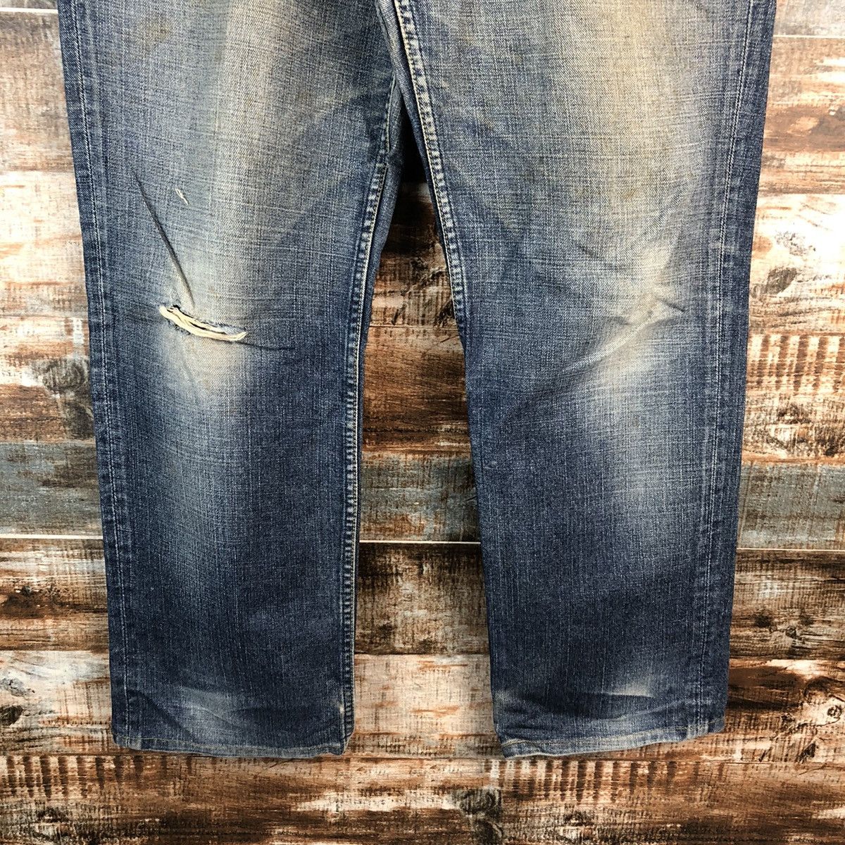 Levi's Levis 533 Blue Denim ripped distressed Pants #A2609 Size US 36 / EU 52 - 6 Thumbnail