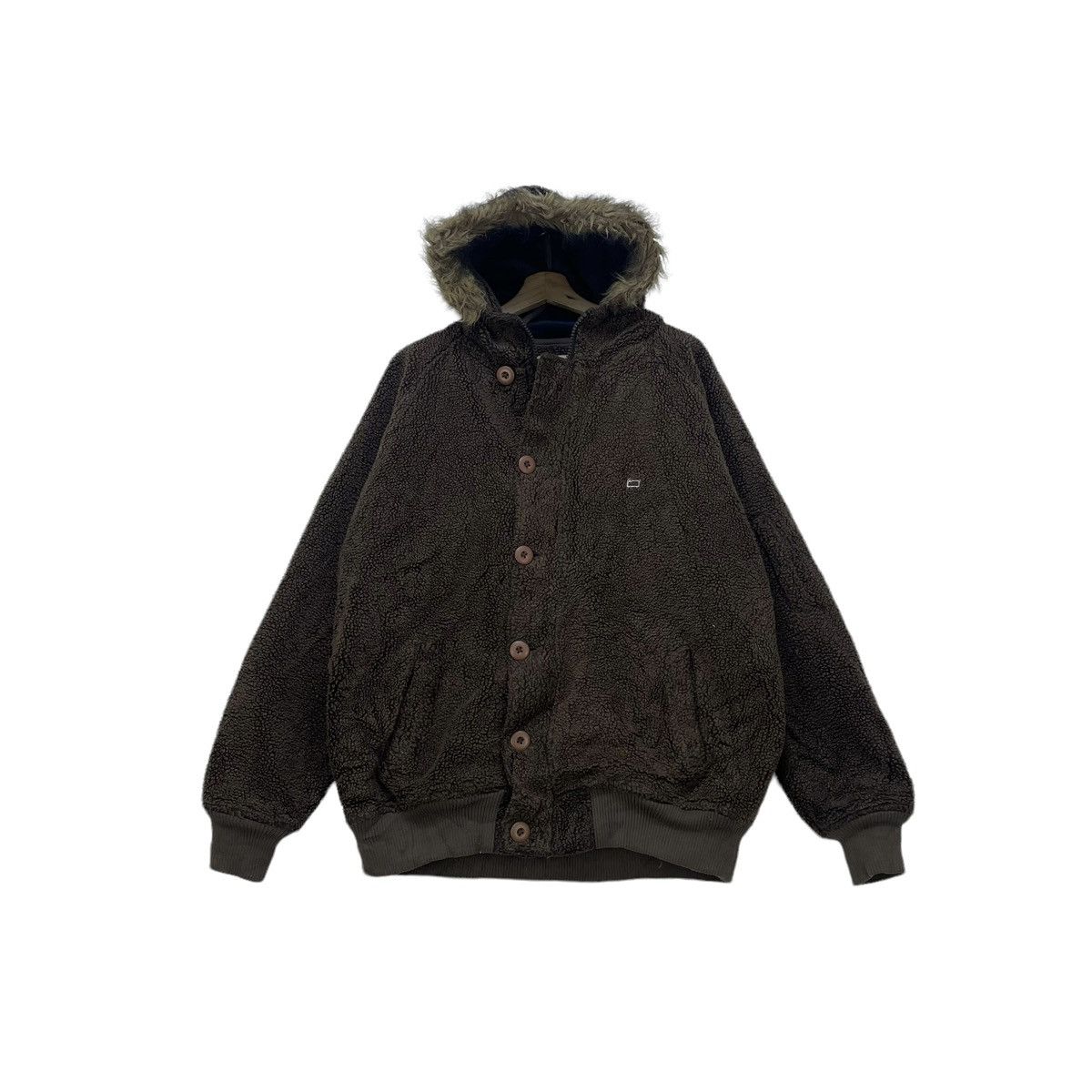 Vintage × Woolrich Woolen Mills Vintage Woolrich Deep Pile Hooded Jacket Size US M / EU 48-50 / 2 - 1 Thumbnail