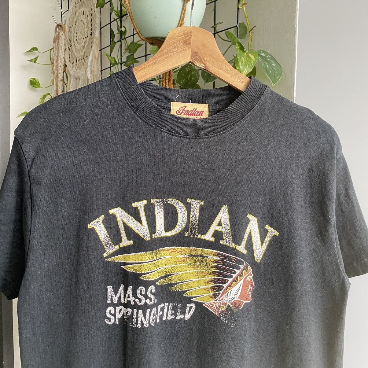 Indian Motorcycle Thrashed Faded Vintage Y2K Indian Motorcycles ERD GRUNGE TEE Size US M / EU 48-50 / 2 - 2 Thumbnail