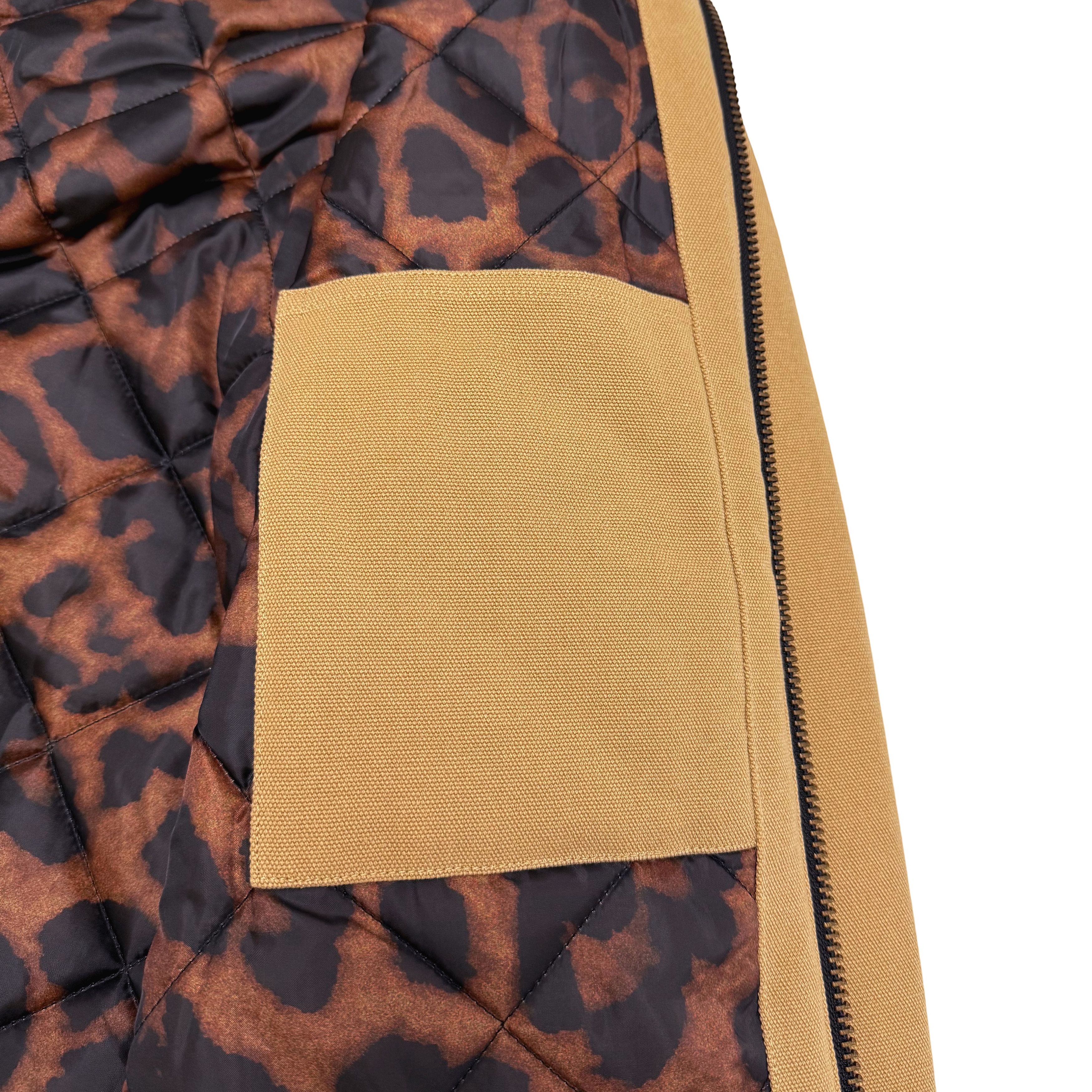 Carhartt Suture Studios 16oz. Canvas Hooded Work Jacket Camel Leopard Size US XL / EU 56 / 4 - 6 Thumbnail