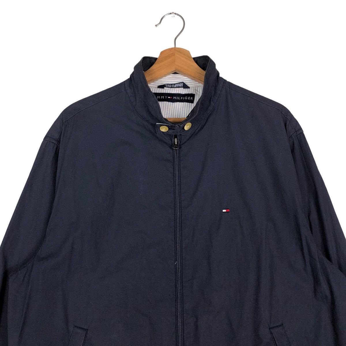 Japanese Brand 🔥Vintage Bomber Jacket Chore Tommy Hilfiger Striped Design Size US L / EU 52-54 / 3 - 3 Thumbnail