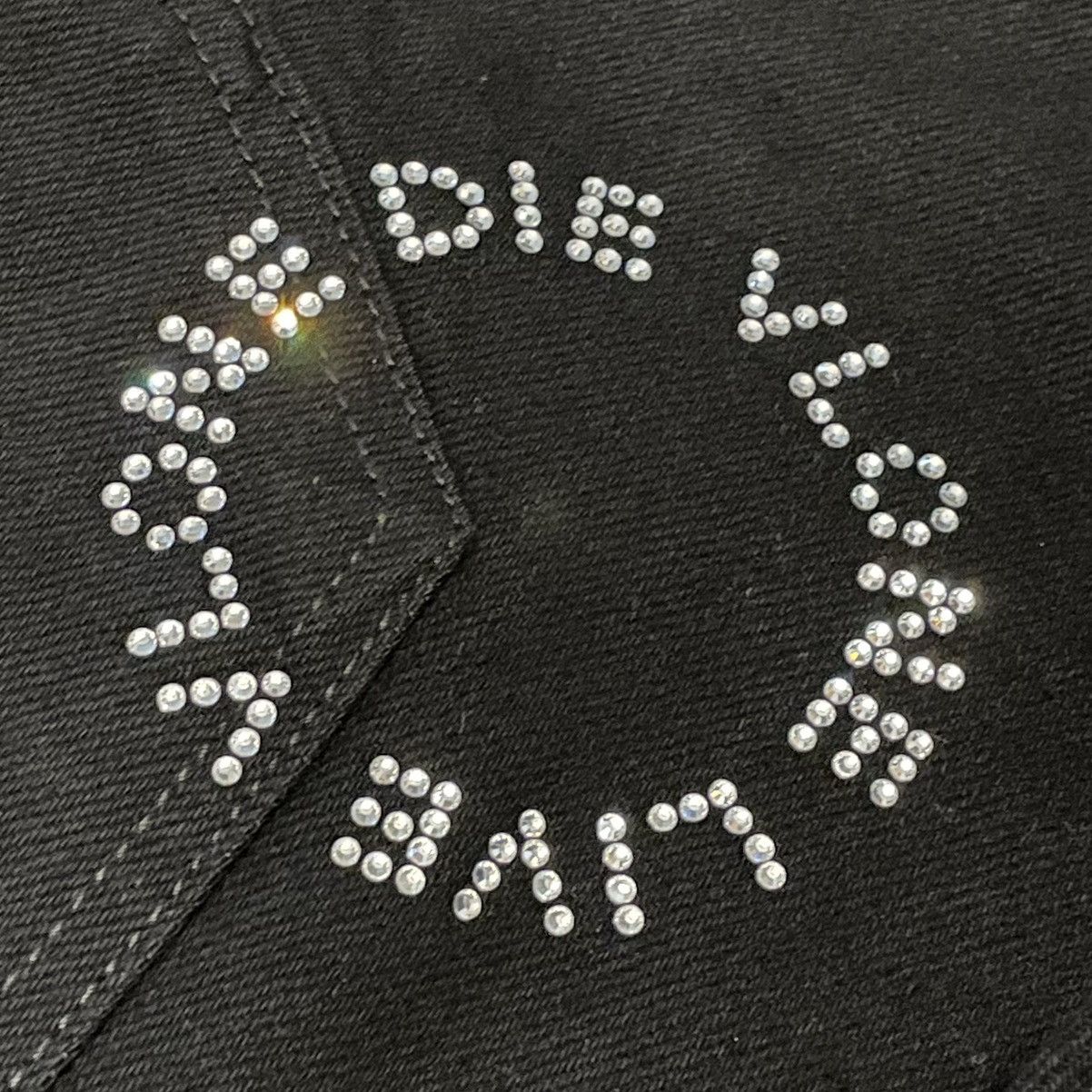Vlone Vlone Stacked Clear Crystal Rhinestones Denim Jeans Black Size US 36 / EU 52 - 5 Thumbnail