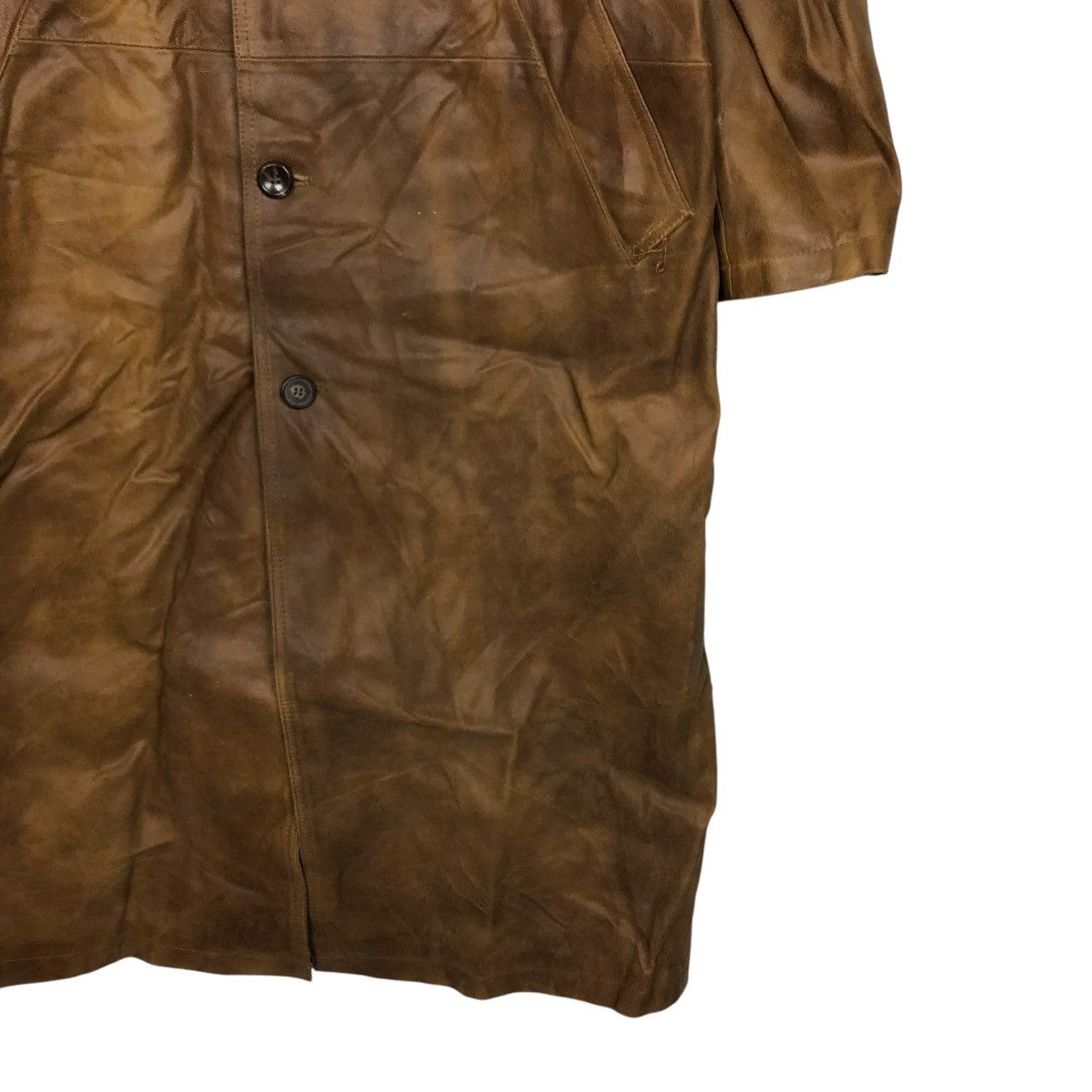 Harley Davidson 🔥VINTAGE GENUINE LEATHER LONG JACKET HARLEY DAVIDSON BIKER Size US M / EU 48-50 / 2 - 6 Thumbnail