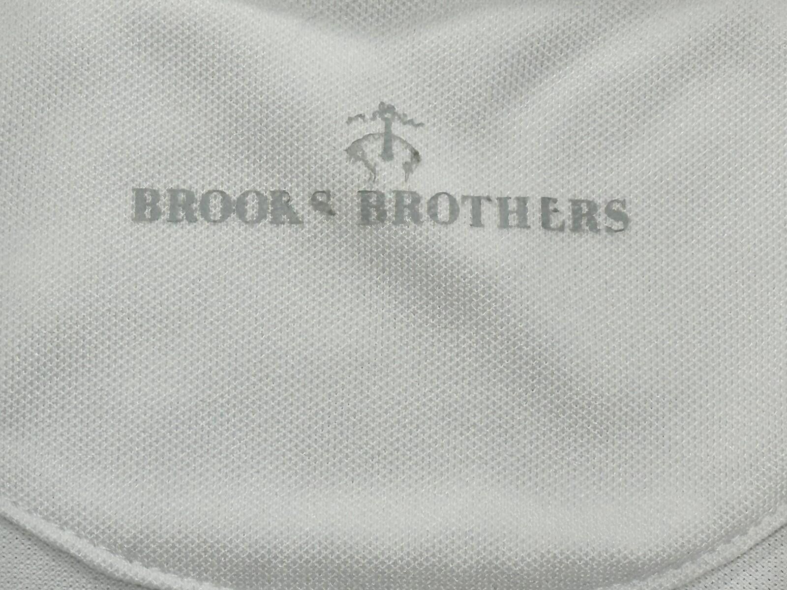 Brooks Brothers Brooks Brothers 1/4 Button Logo Polo Shirt White Mens XL Size US XL / EU 56 / 4 - 6 Thumbnail