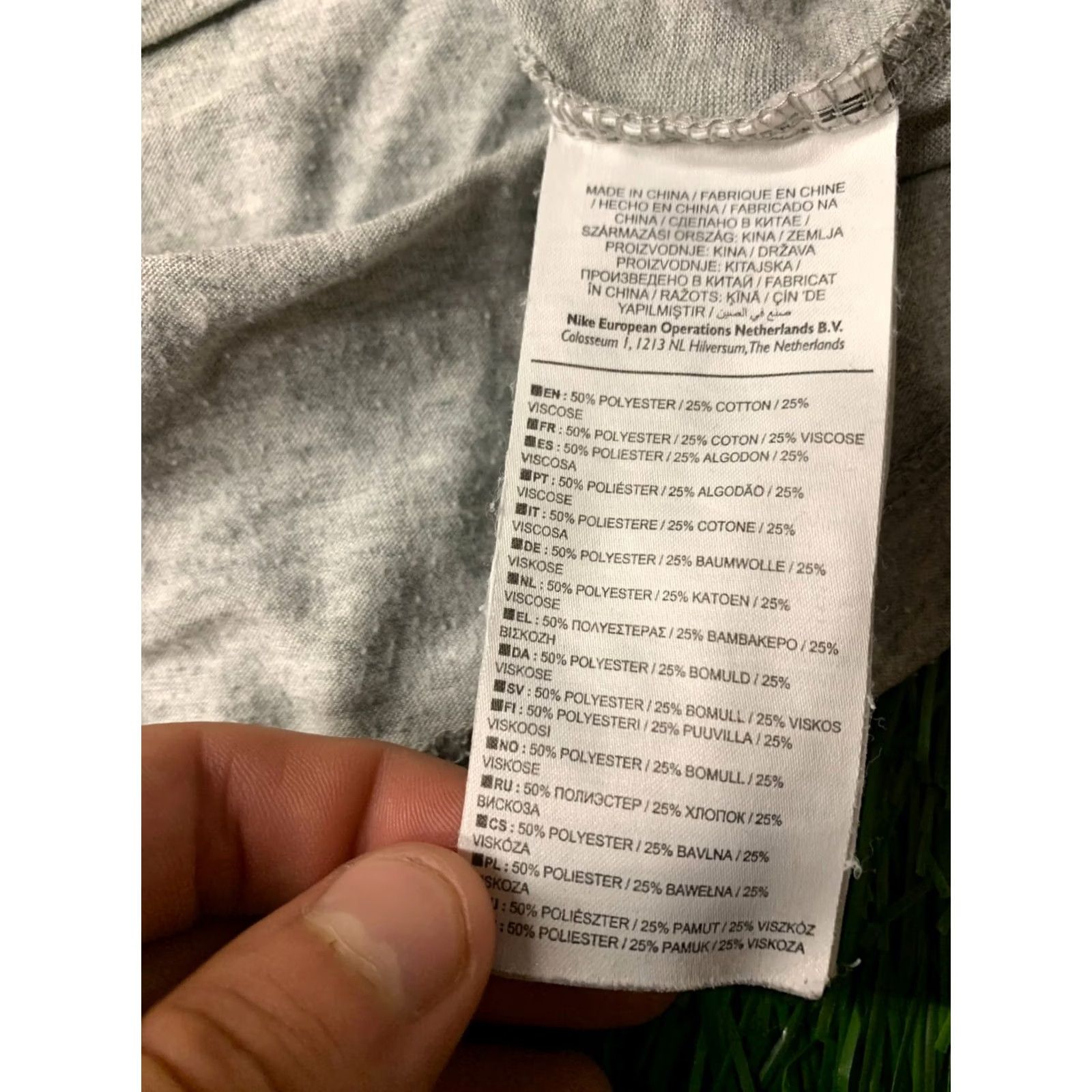 Nike Nike Shirt Women Casual T-Shirt Tee Jersey Gray 2017 M Medium Short Sleeve Logo 50/25/25 Size M / US 6-8 / IT 42-44 - 4 Thumbnail