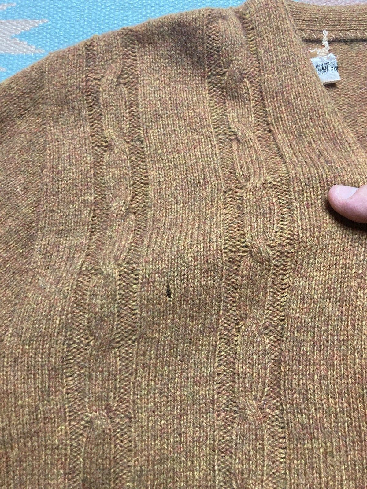 Vintage 50s cardigan sweater wool blend distres grunge Kurt Cobain M Size US M / EU 48-50 / 2 - 7 Thumbnail