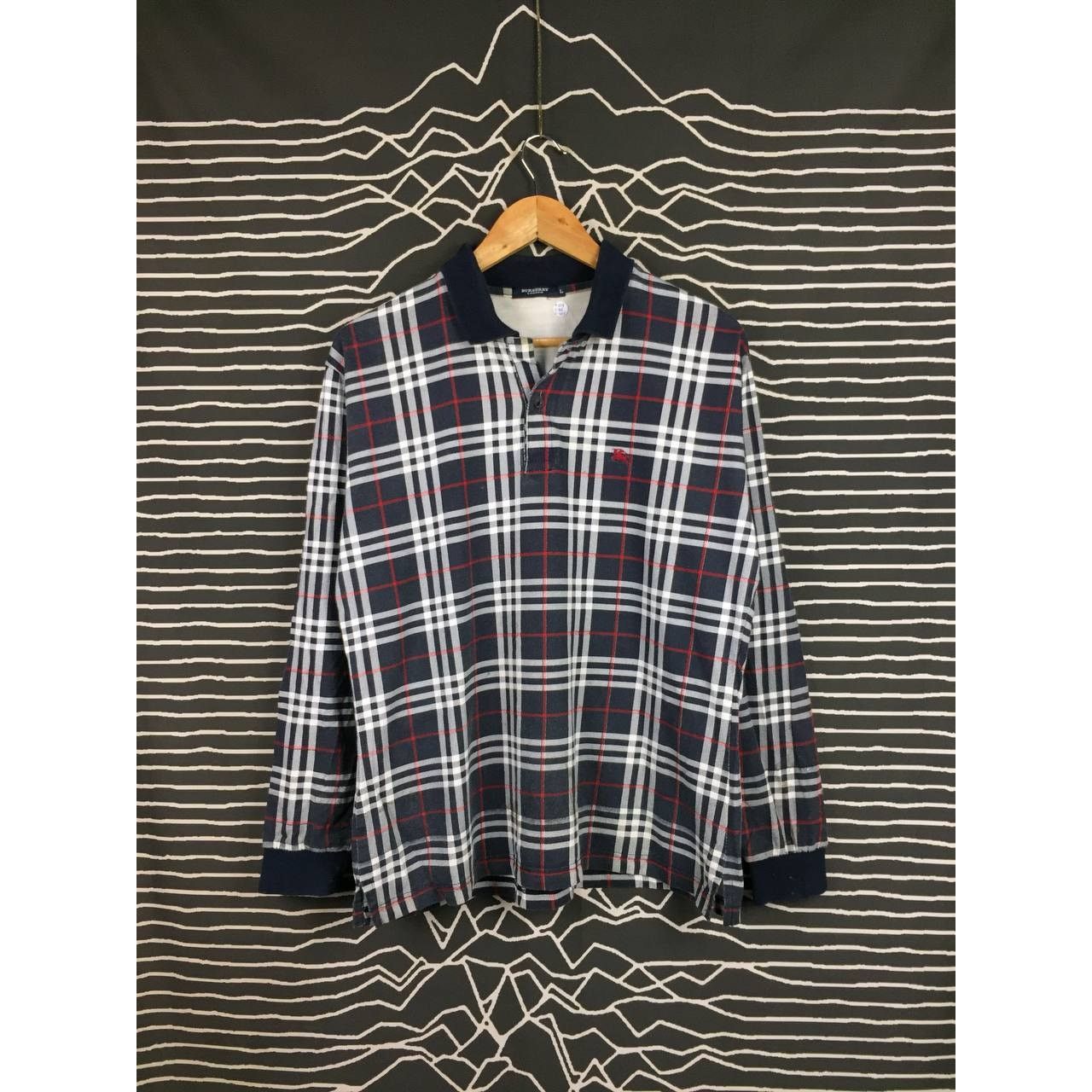 Burberry Vtg Burberry London Nova Check Longsleeve Polo Tee Size US L / EU 52-54 / 3 - 2 Thumbnail