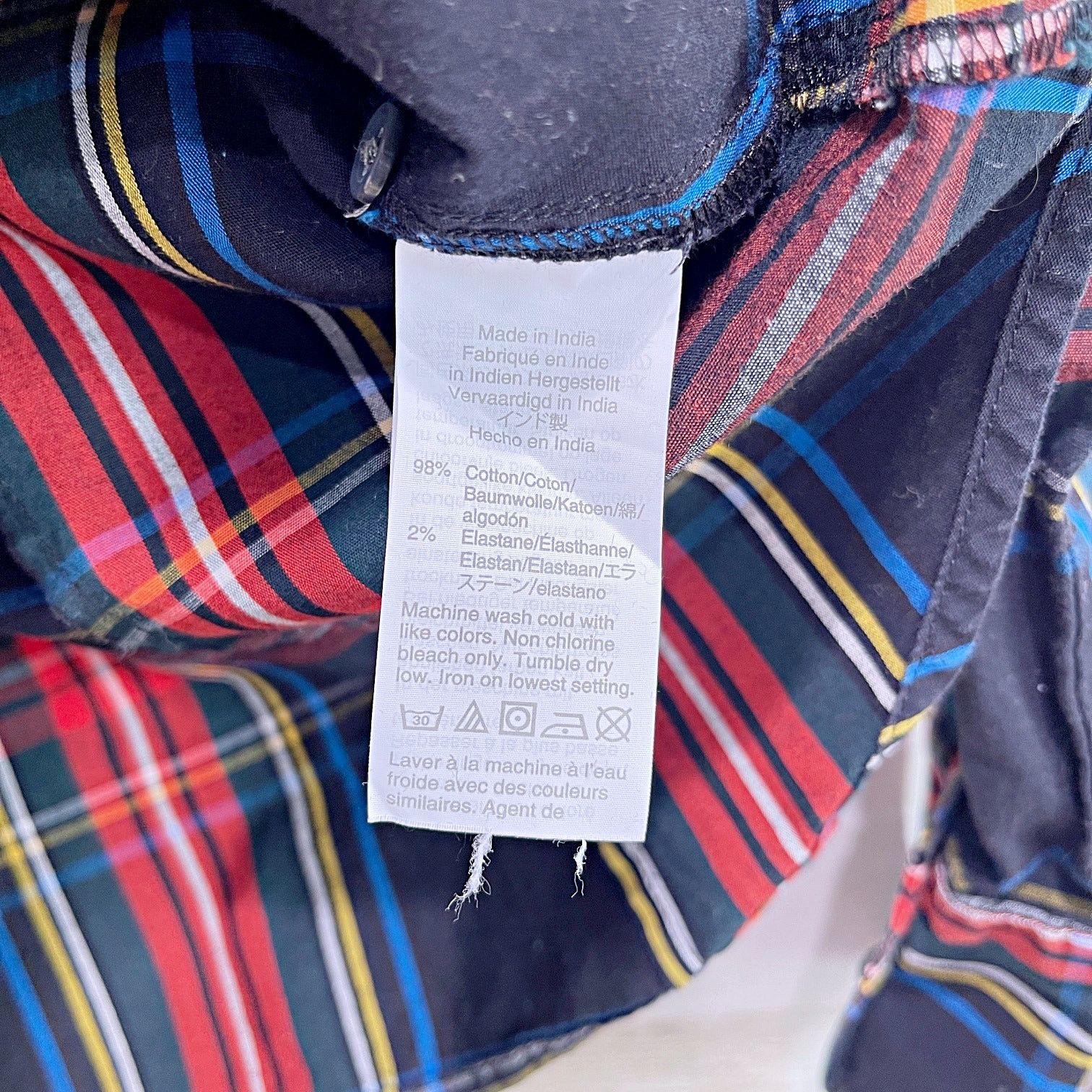 J.Crew J CREW Slim Stretch Perfect Shirt Black Plaid Button Women 2 Size XS / US 0-2 / IT 36-38 - 6 Thumbnail