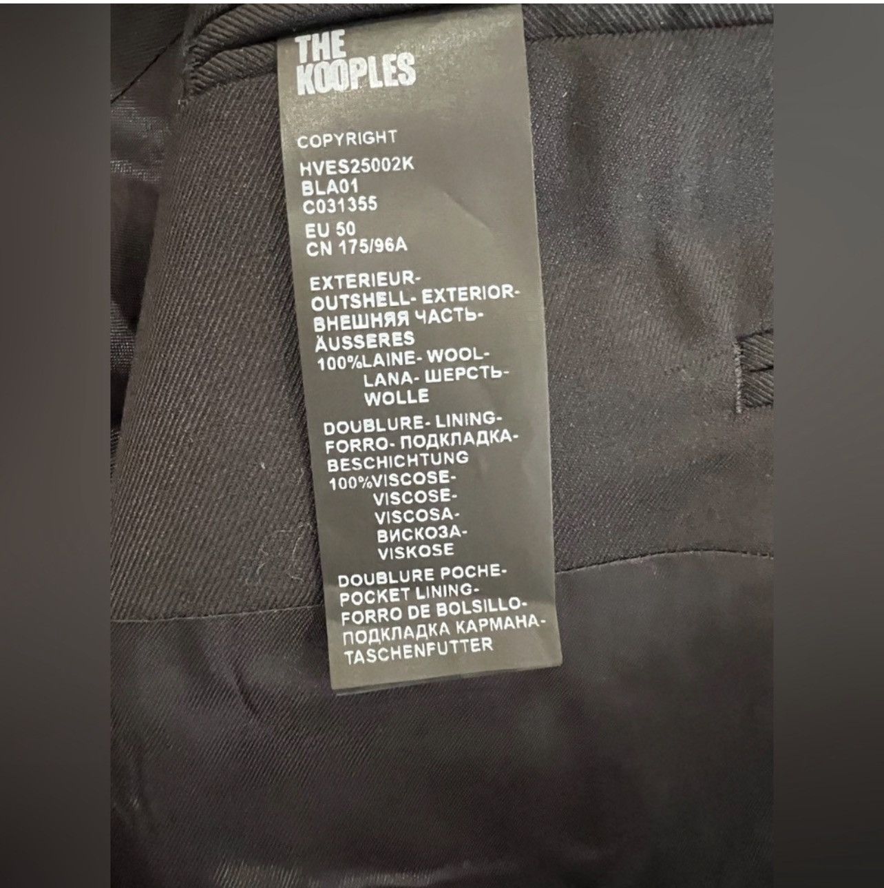 The Kooples The Kooples Vestiaire Wool Blazer Men EU 50 /US 40 Black Size 50R - 12 Thumbnail
