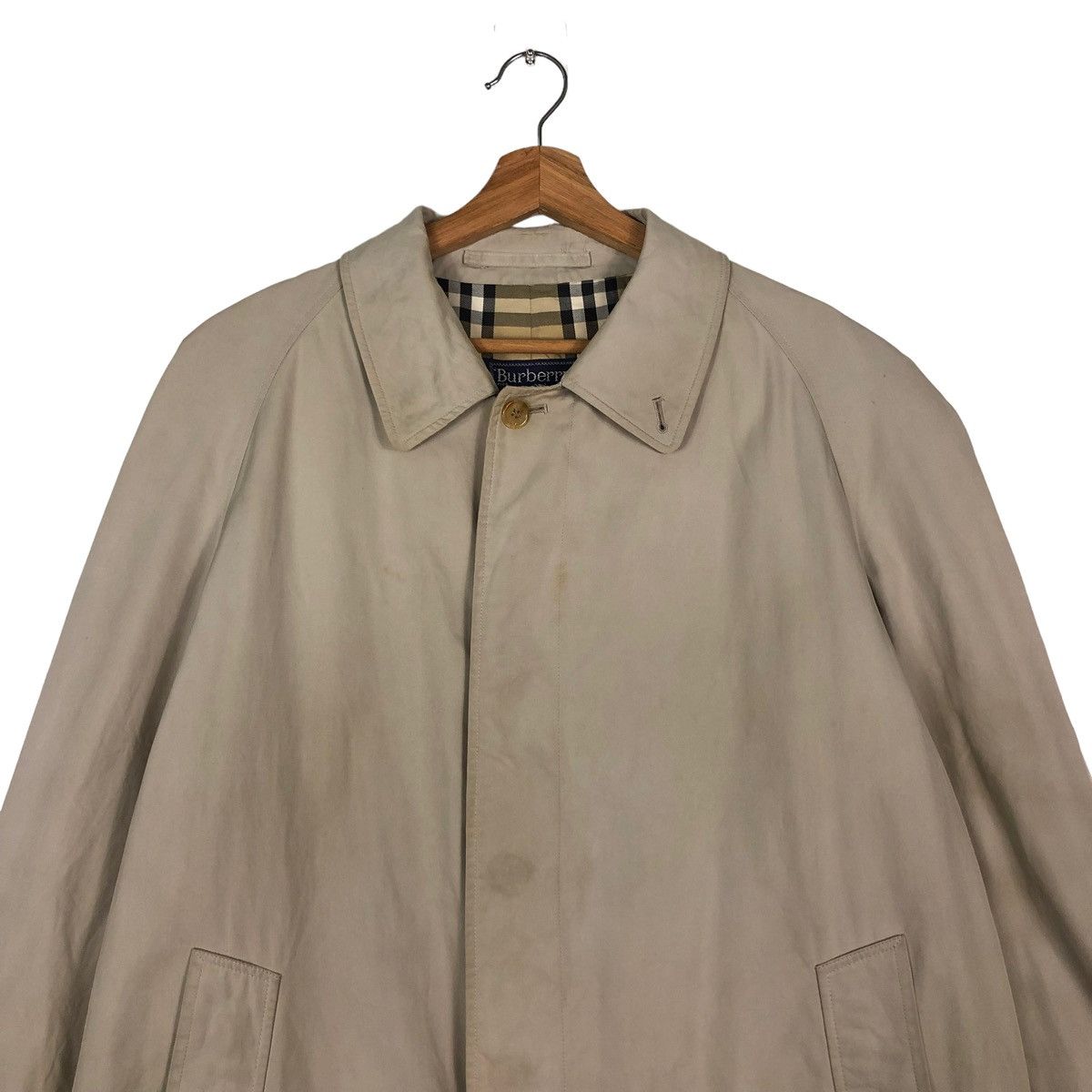 Burberry 🔥VINTAGE BURBERRYS MADE IN ENGLAND LONG JACKET NOVA CHECK Size US M / EU 48-50 / 2 - 4 Thumbnail