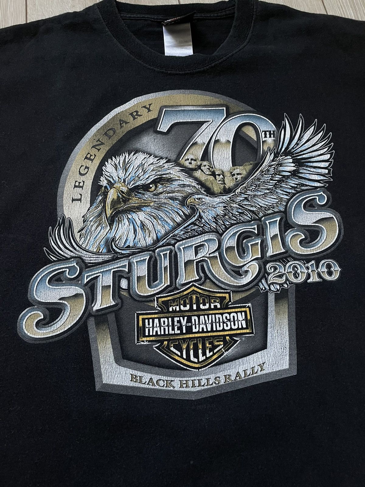 Harley Davidson × Vintage Harley Davidson Sturgis South Dakota L t shirt Size US L / EU 52-54 / 3 - 2 Thumbnail