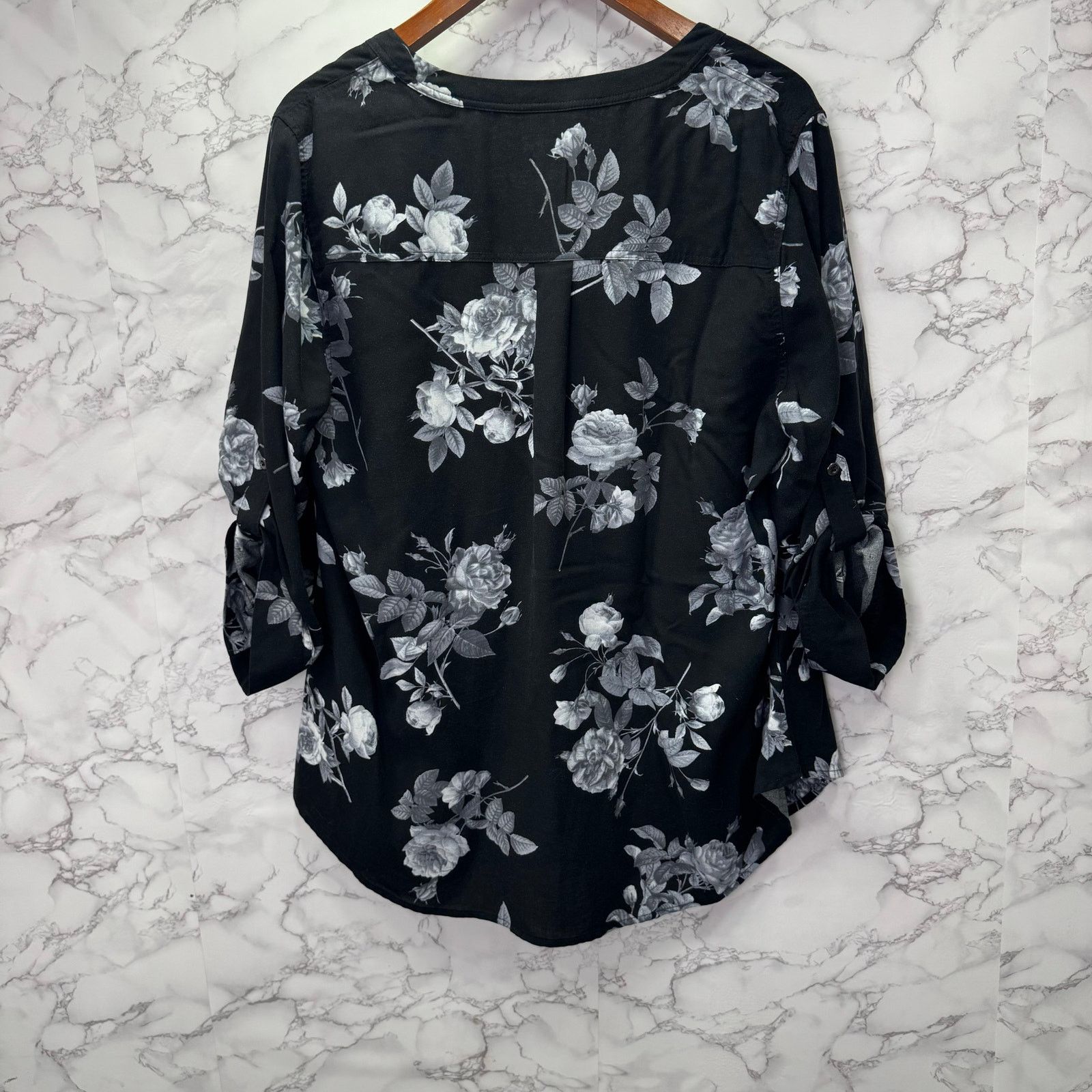 Corridor Torrid Women’s Plus Blouse Top sz 2X Floral Harper Fit #G965 Size XXL / US 16-18 / IT 52-54 - 8 Thumbnail
