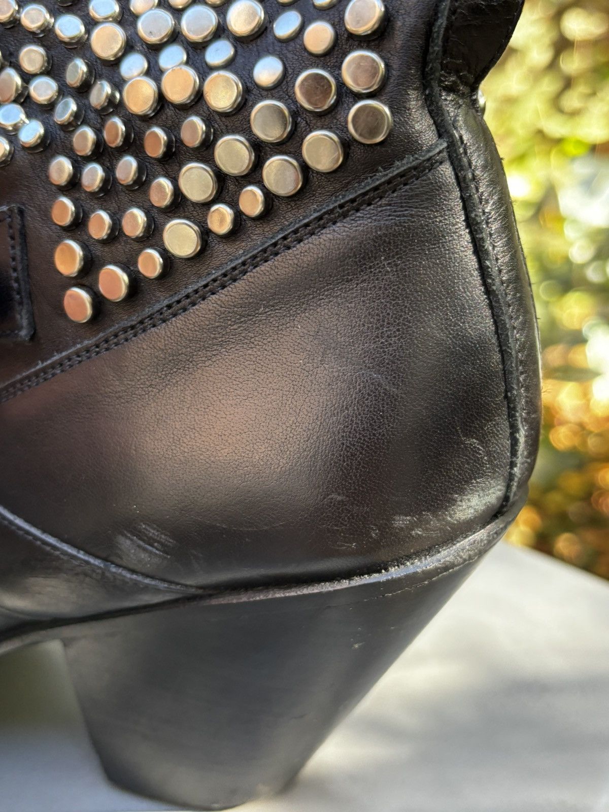 Celine SS19 Hedi Slimane Celine Studded Western Boots Size US 7 / EU 40 - 10 Thumbnail