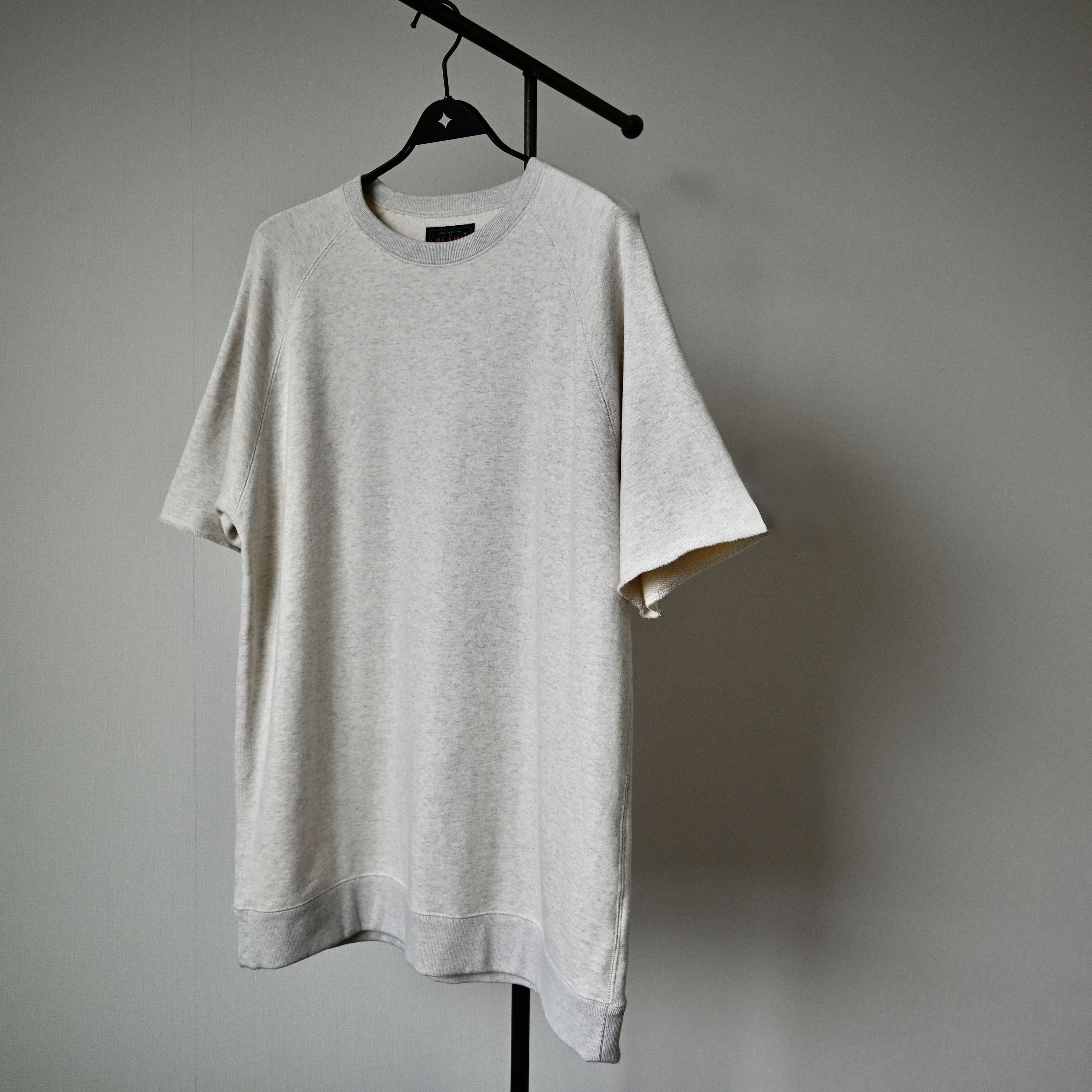 Beams Plus BEAMS Plus "Cut-off" S/S sweatshirt, Oatmeal, made in Japan Size US XL / EU 56 / 4 - 17 Thumbnail