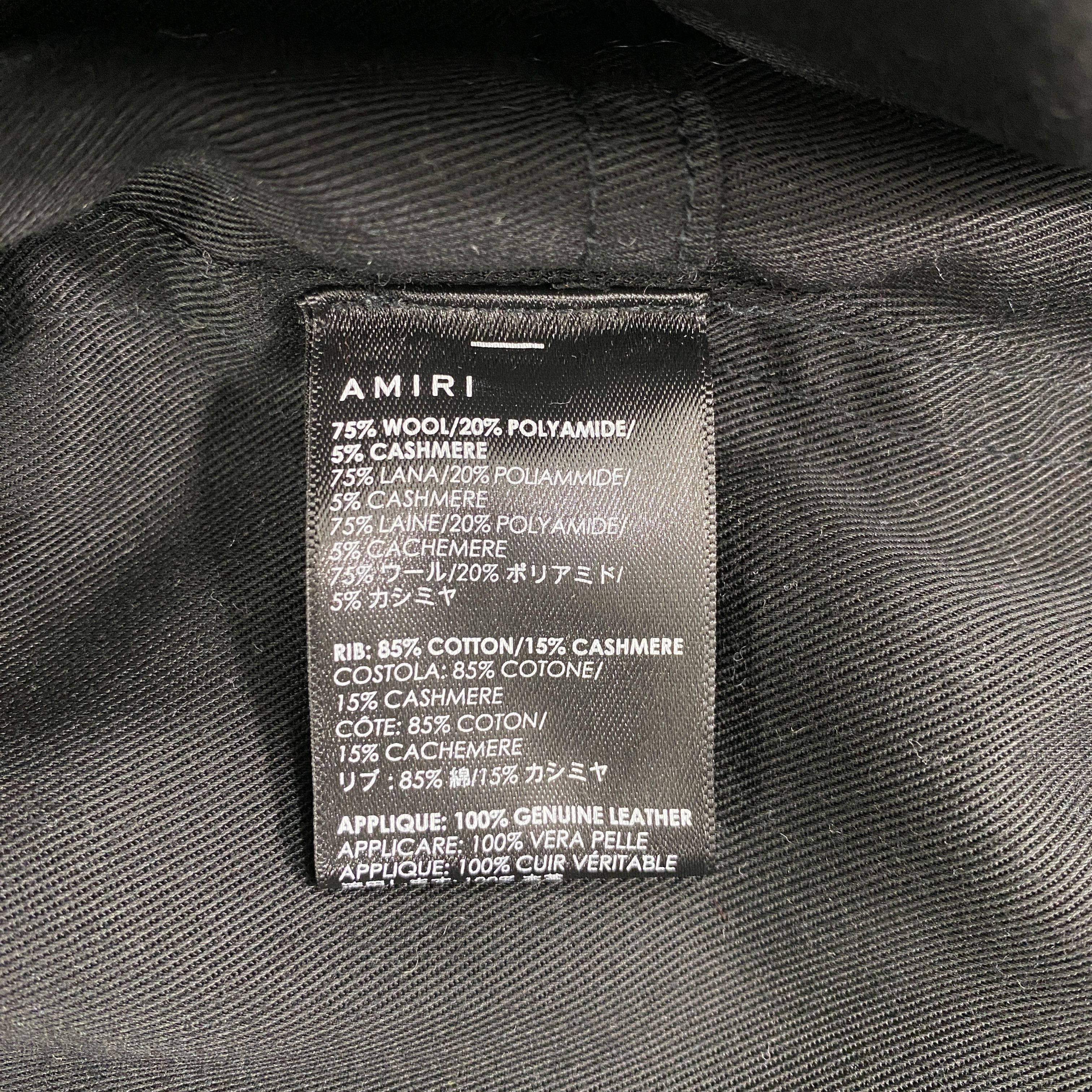 Amiri Amiri Forever Wool Blend Bomber Jacket In Black RRP £1930 Size US S / EU 44-46 / 1 - 12 Thumbnail