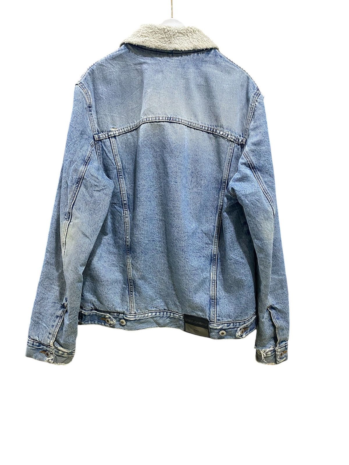 Dolce & Gabbana Vtg Dolce & Gabbana Denim Lining Sherpa Jacket Distressed Size US M / EU 48-50 / 2 - 2 Thumbnail