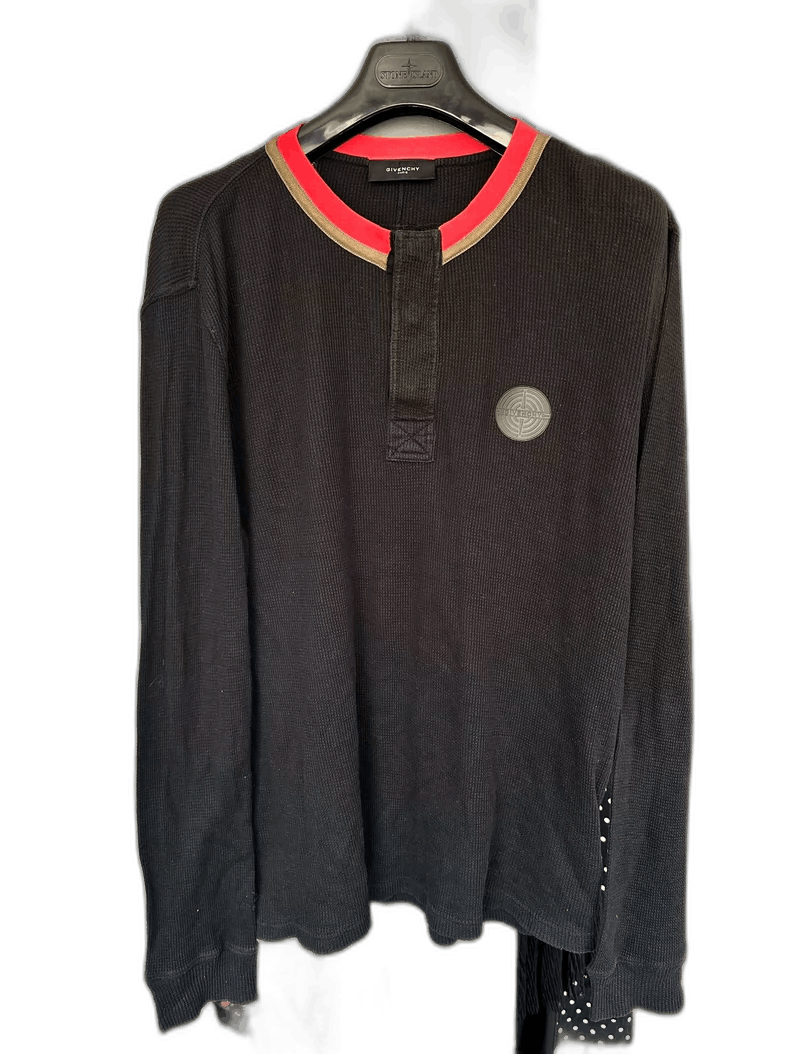 Givenchy Givenchy Givenchy Logo Waffle Long Sleeve Top -2507 Size US XXL / EU 58 / 5 - 1 Thumbnail