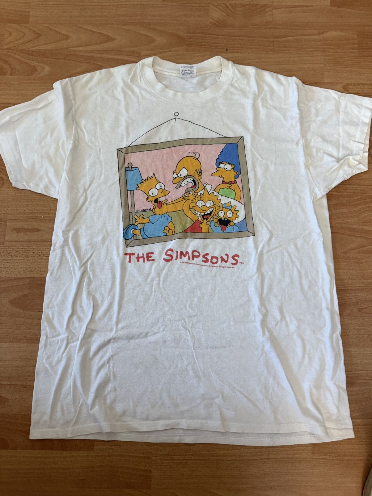Vintage 90s The Simpsons Family Portrait T-Shirt XL 1989