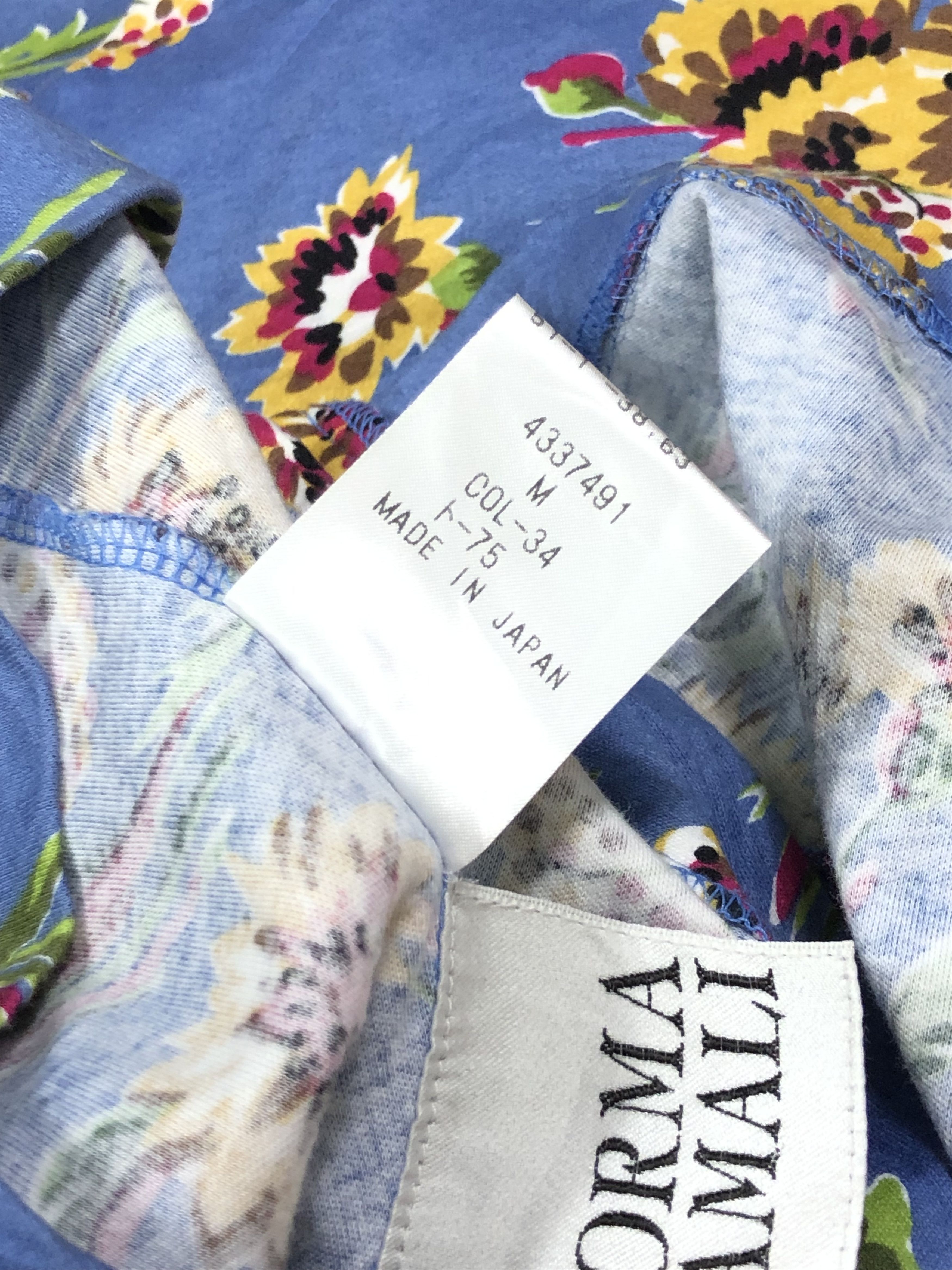 Norma Kamali RARE🔥VINTAGE NORMA KAMALI FLORAL COTTON BUTTON UPS Size XS / US 0-2 / IT 36-38 - 7 Thumbnail